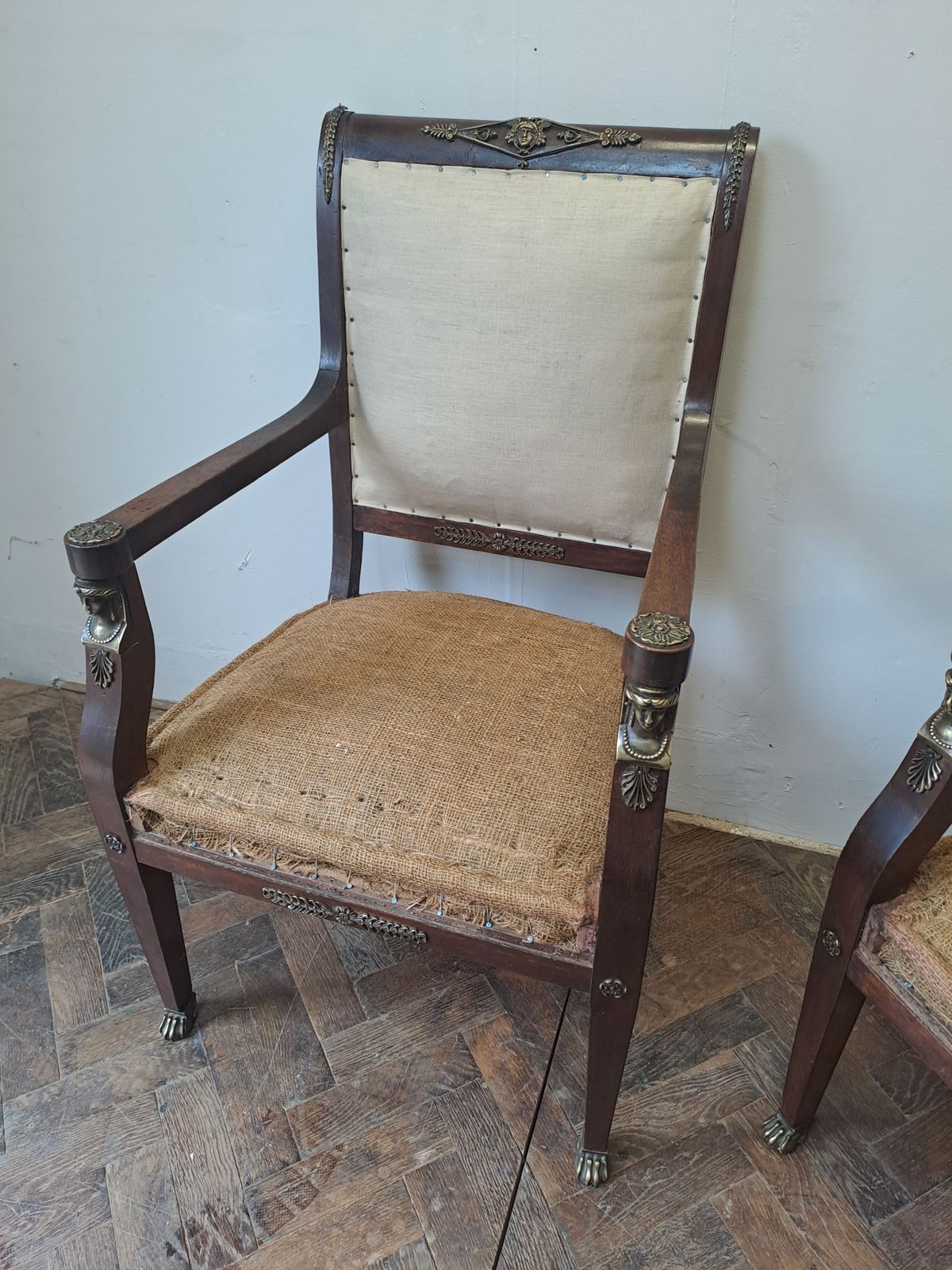 Pair Of French Empire Style Armchairs, Circa 1900 photo buy