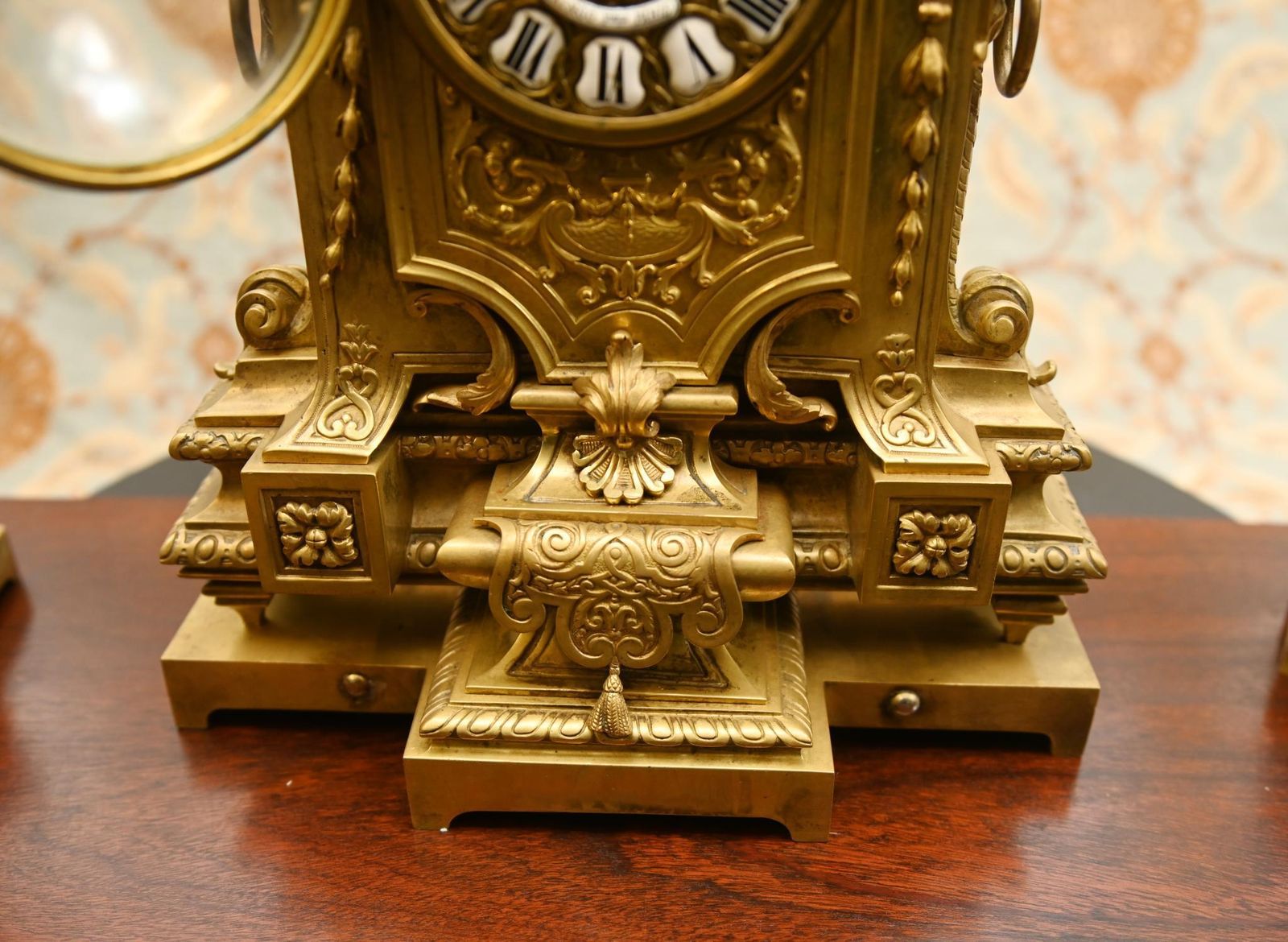 Louis XVI Gilt Clock Garniture Set Candelabras 1880 photo buy