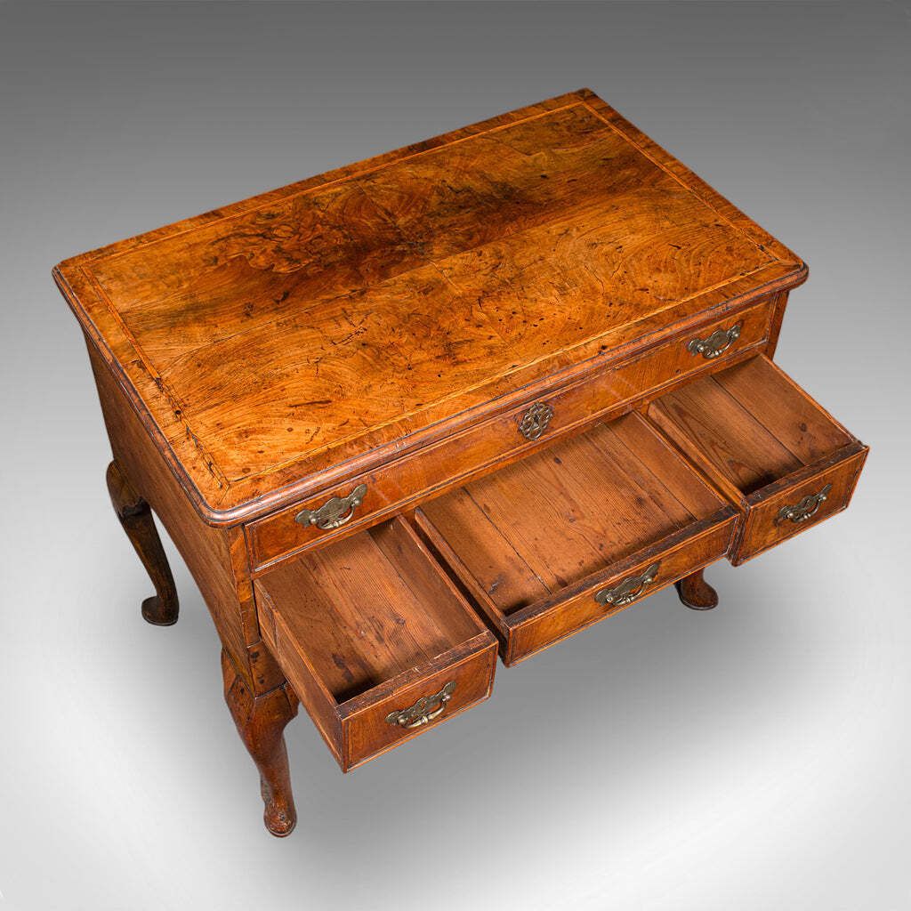 Antique Lowboy, English, Walnut, Correspondence, Scholar's Table, Georgian, 1760 photo vintage
