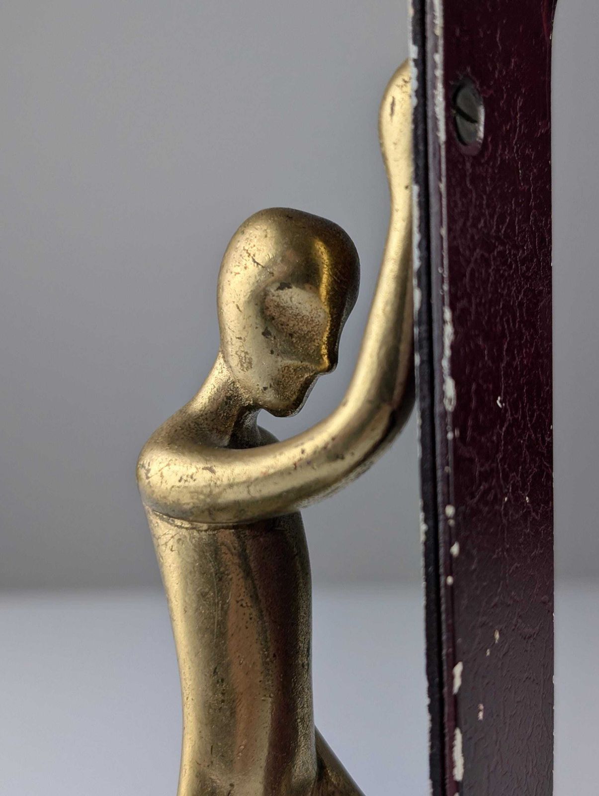 photo vinterior Pair Of Sculptural Bronze Candlesticks By Karl Hagenauer, 1940s
