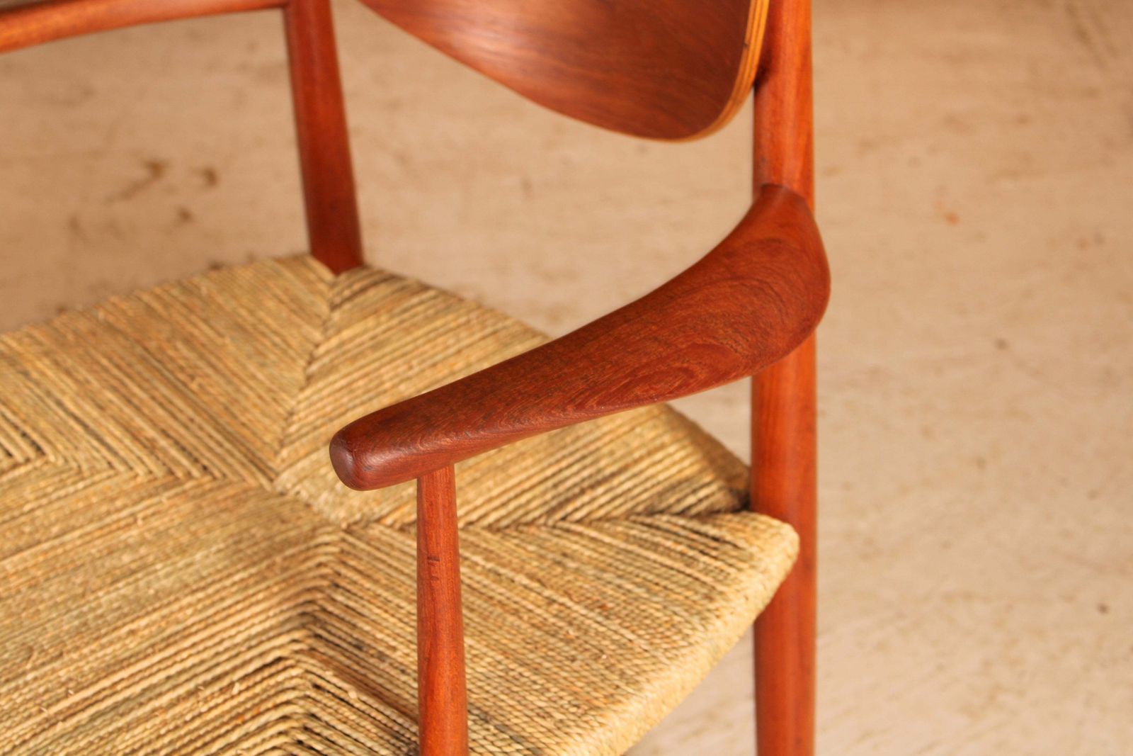 Danish Mid Century Teak Armchair Model 317 By Peter Hvidt And Orla Molgard Nielsen For Soborg Mobler, Circa 1950s photo vintage