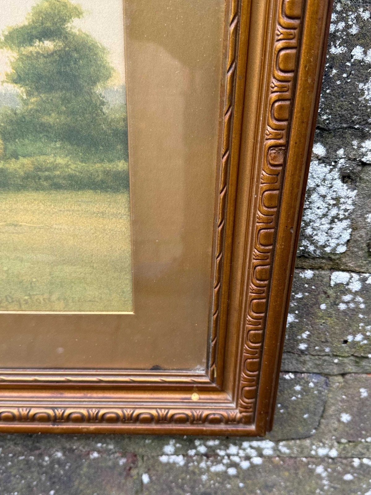 photo furniture 1900s Tranquil English Pastoral Landscape Print Near Little Marlow, Buckinghamshire Scene