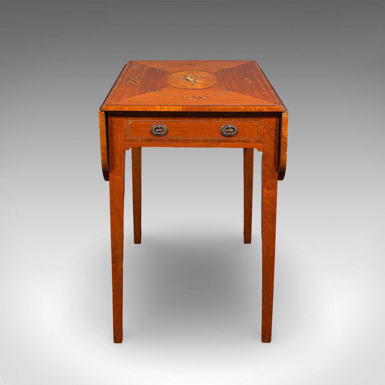 Antique Pembroke Table, English, Satinwood, Drop Leaf, Occasional, Tea, Regency photo for sale