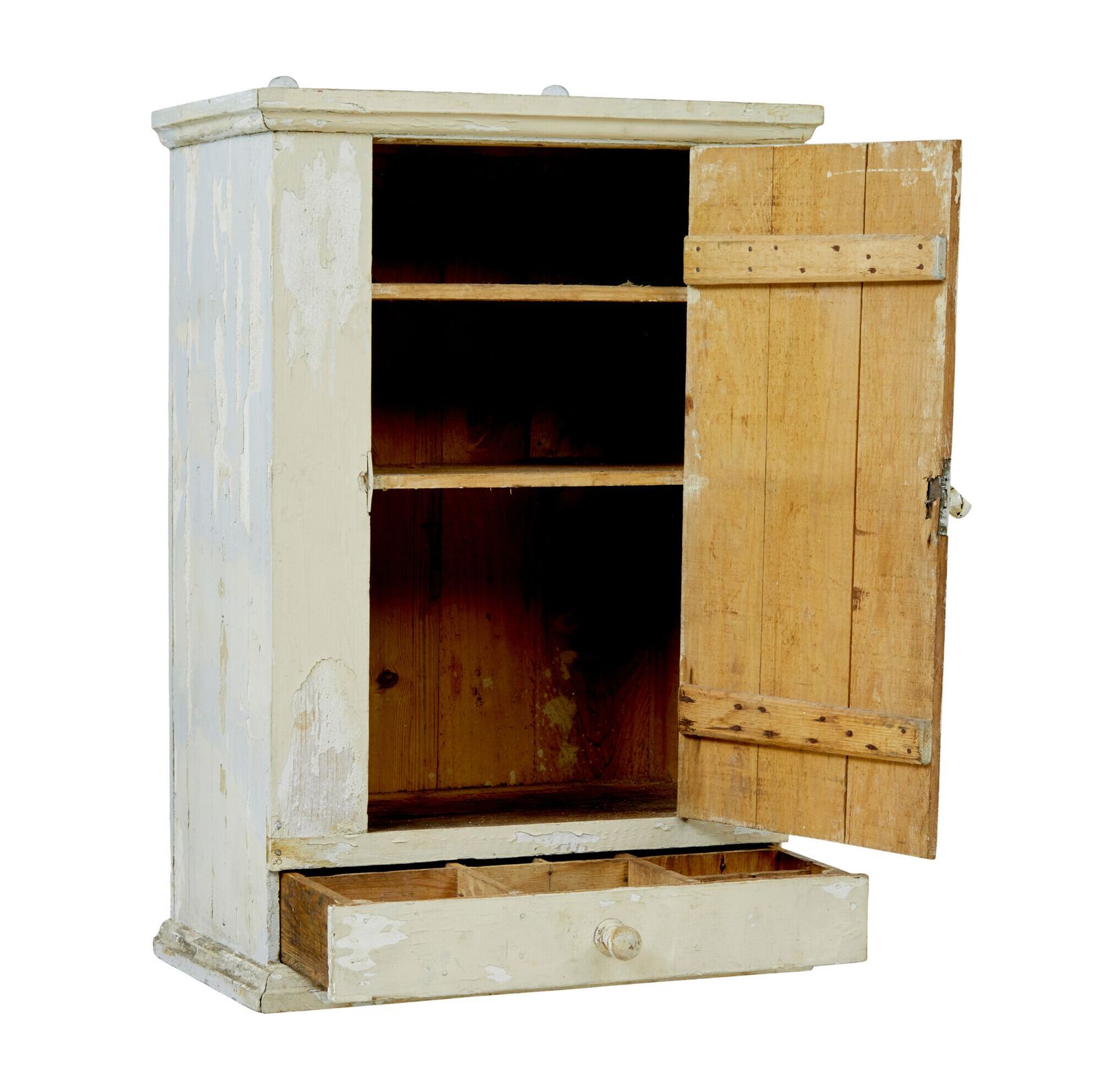 Scandinavian 19th Century Pine Wall Cupboard photo vintage
