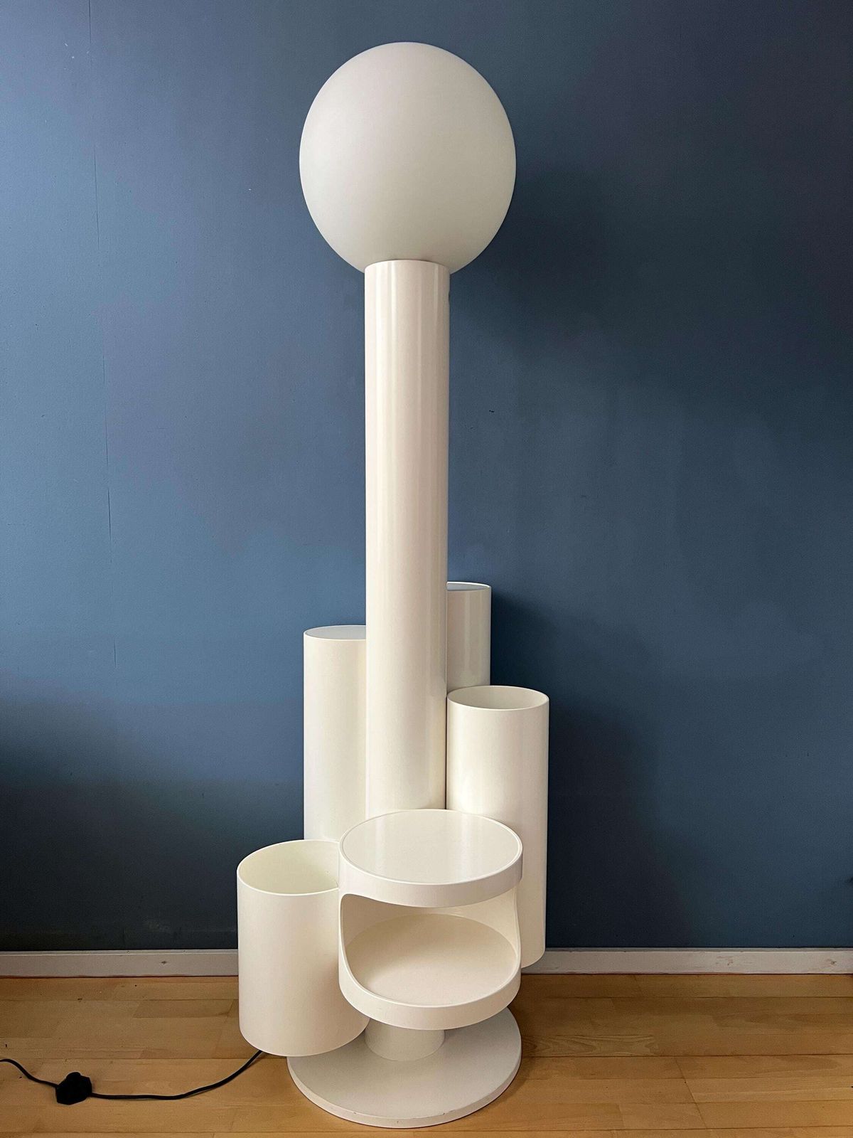 White 'Close Encounter' Floor Lamp And Plant Stand By Kerst Koopman photo buy
