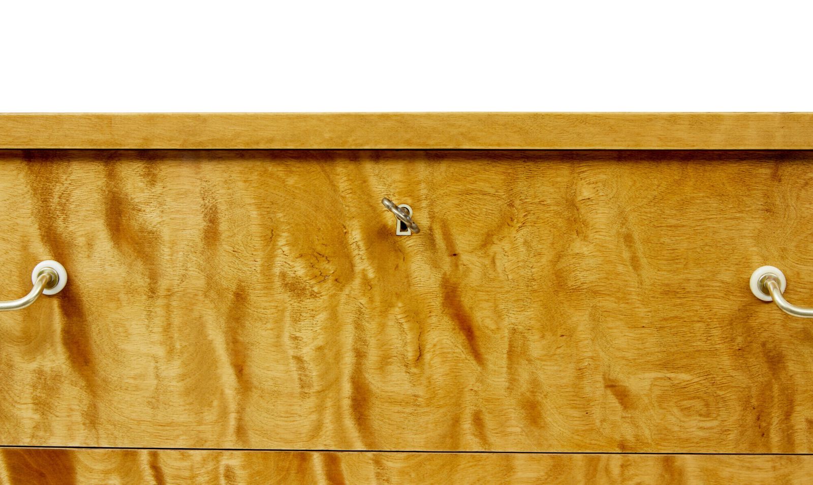 photo furniture Mid Century Scandinavian Tiger Birch Chest Of Drawers