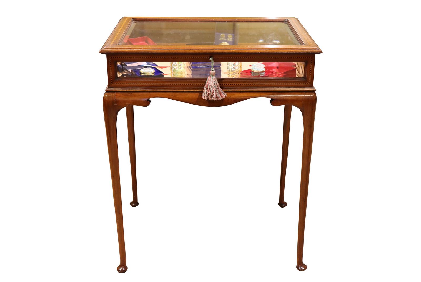 Late Victorian Mahogany Bijouterie Display Table With Bevelled Glass, Circa 1900 photo Furniture