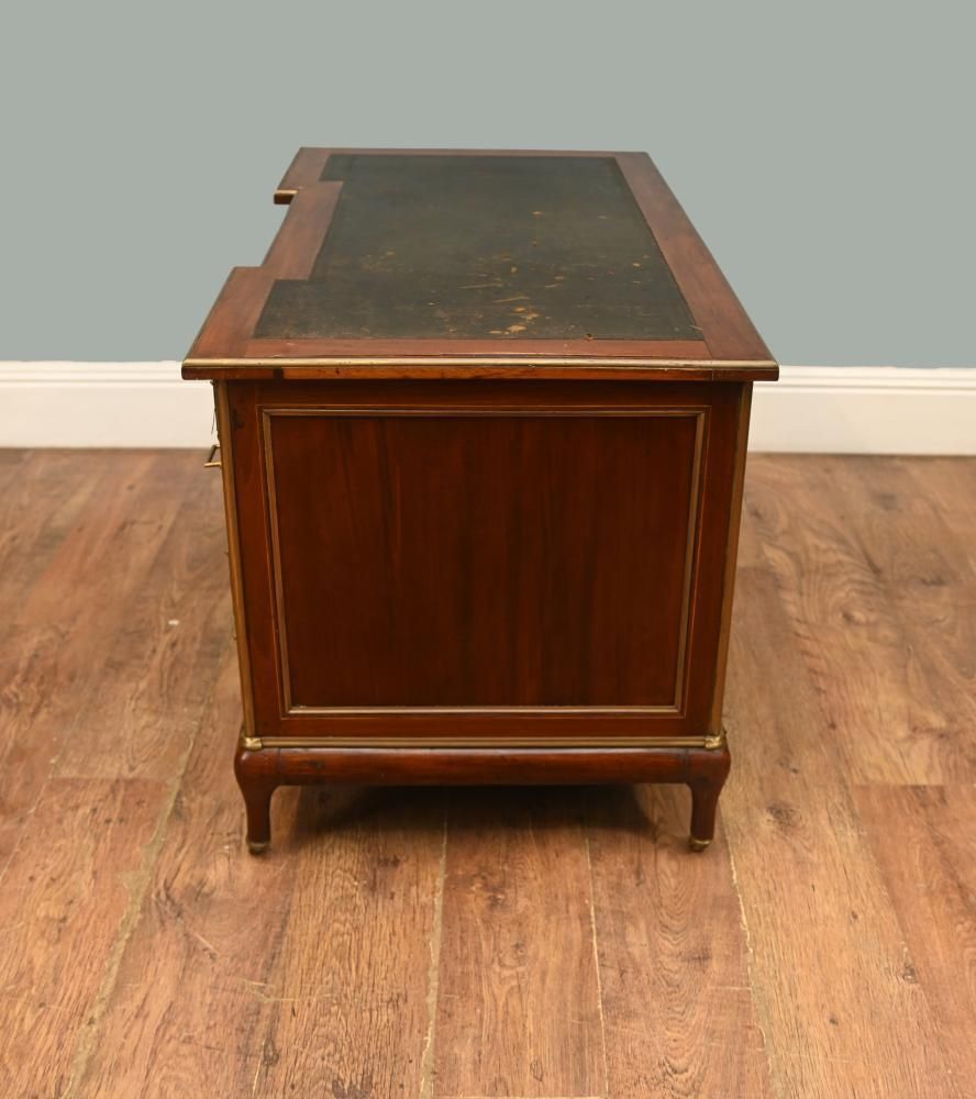 French Desks = Antique Empire Knee Hole Bureau Desk 1890 photo 2650.0