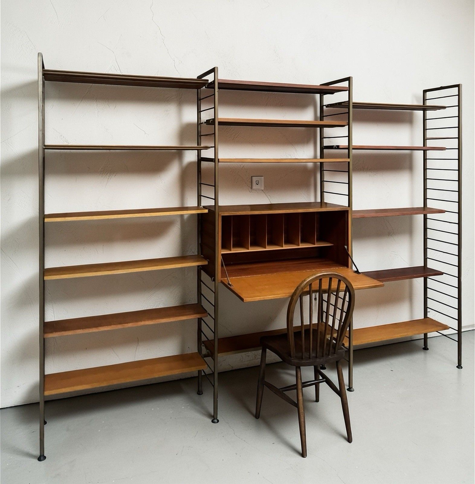 Staples Teak Ladderax Mid Century Retro C1960s Superior Quality Three Bay photo 1495.0