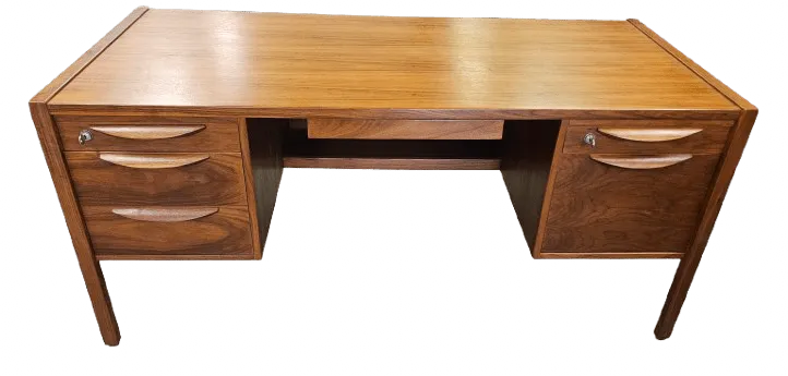 Jens Risom Mid Century Walnut Desk USA C 1960s photo 3250.0