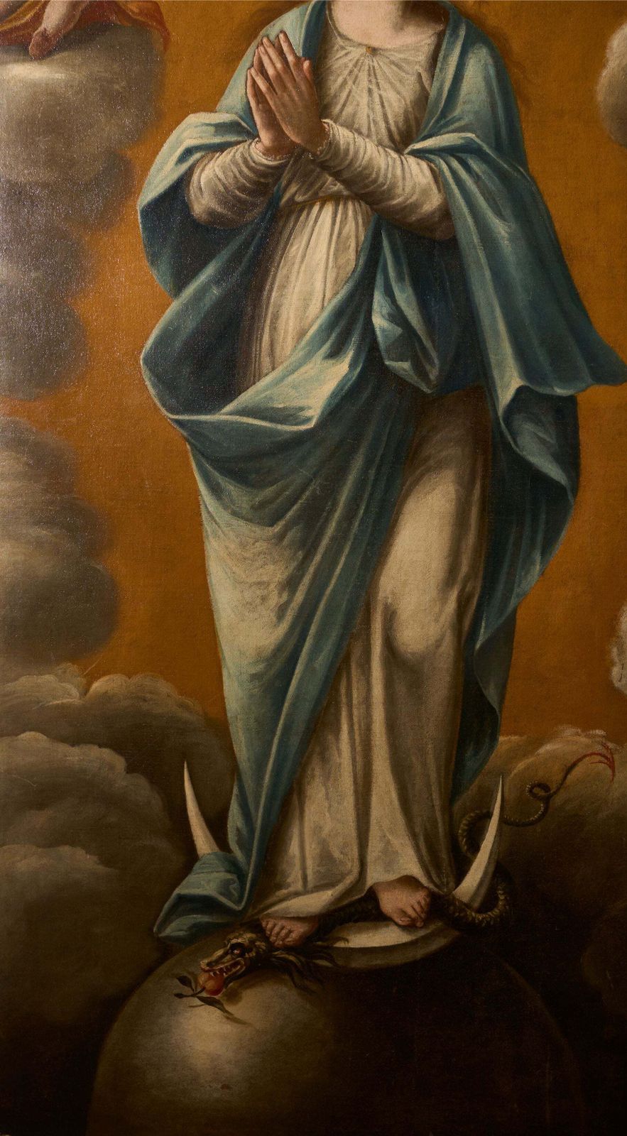 Art Very Large 17th Century Oil On Canvas Painting Of The 'Immaculate Conception' photo