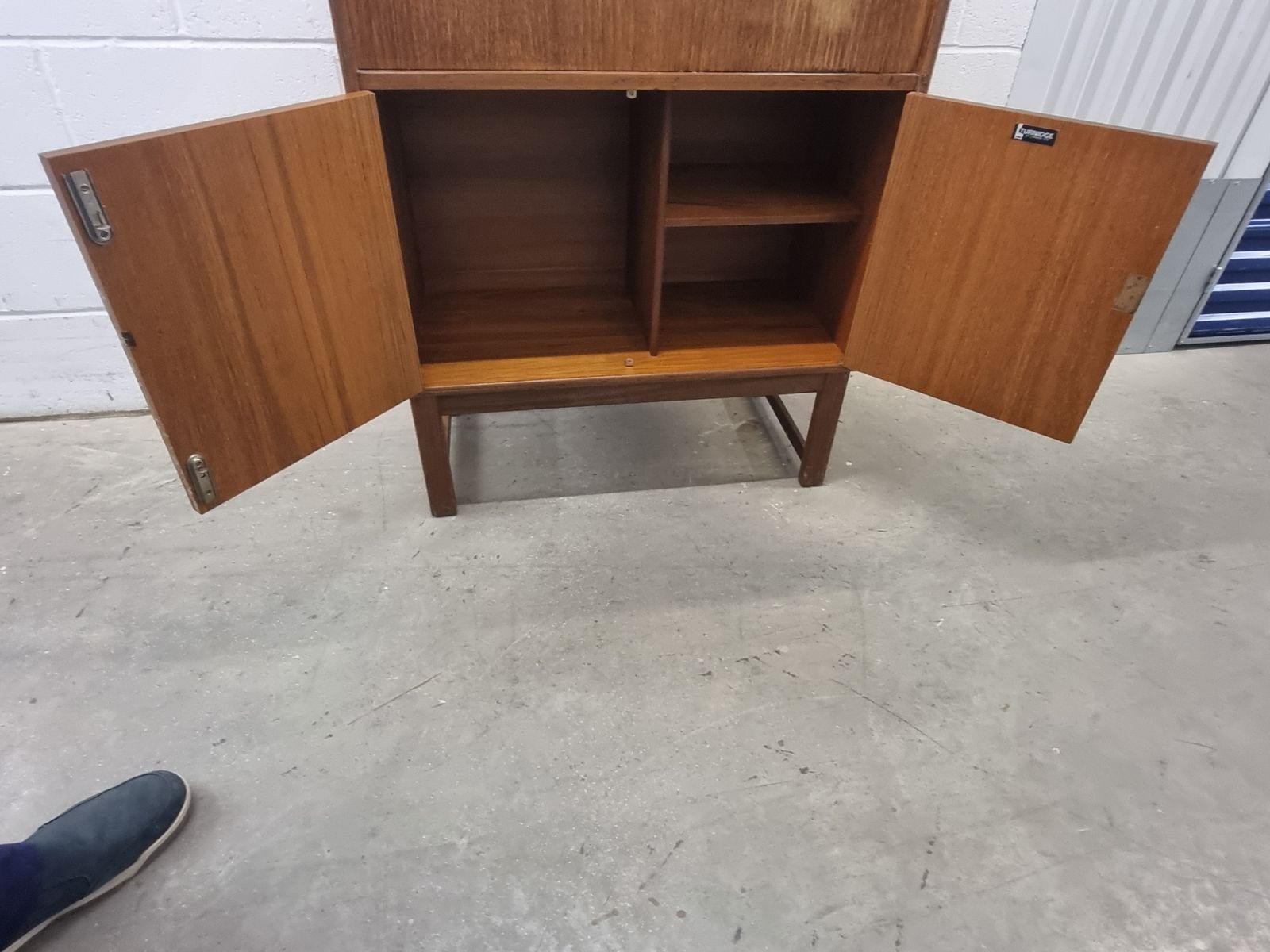 Furniture Vintage Mid Century 1900s Teak Drinks Cabinet By Turnidge Of London photo