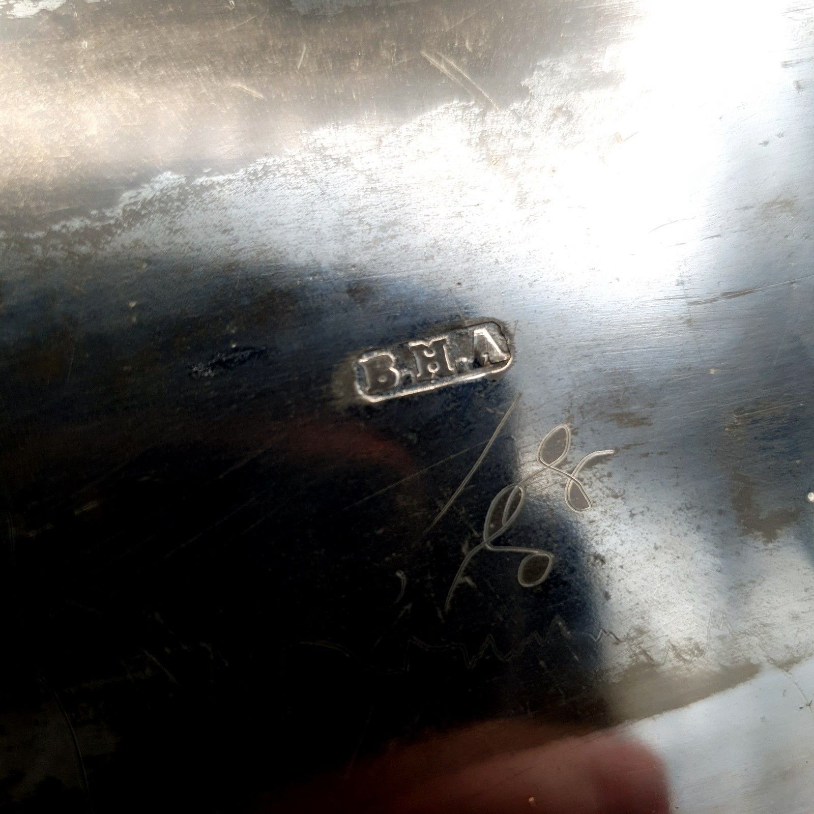 photo buy Antique B.H.A Edwardian Inkwell Silver Plate? Barnett Henry Abrahams Inkwell L23