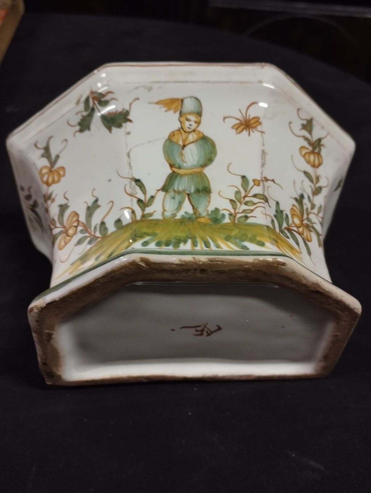 Majolica Flowerpot 18th Century France photo for sale