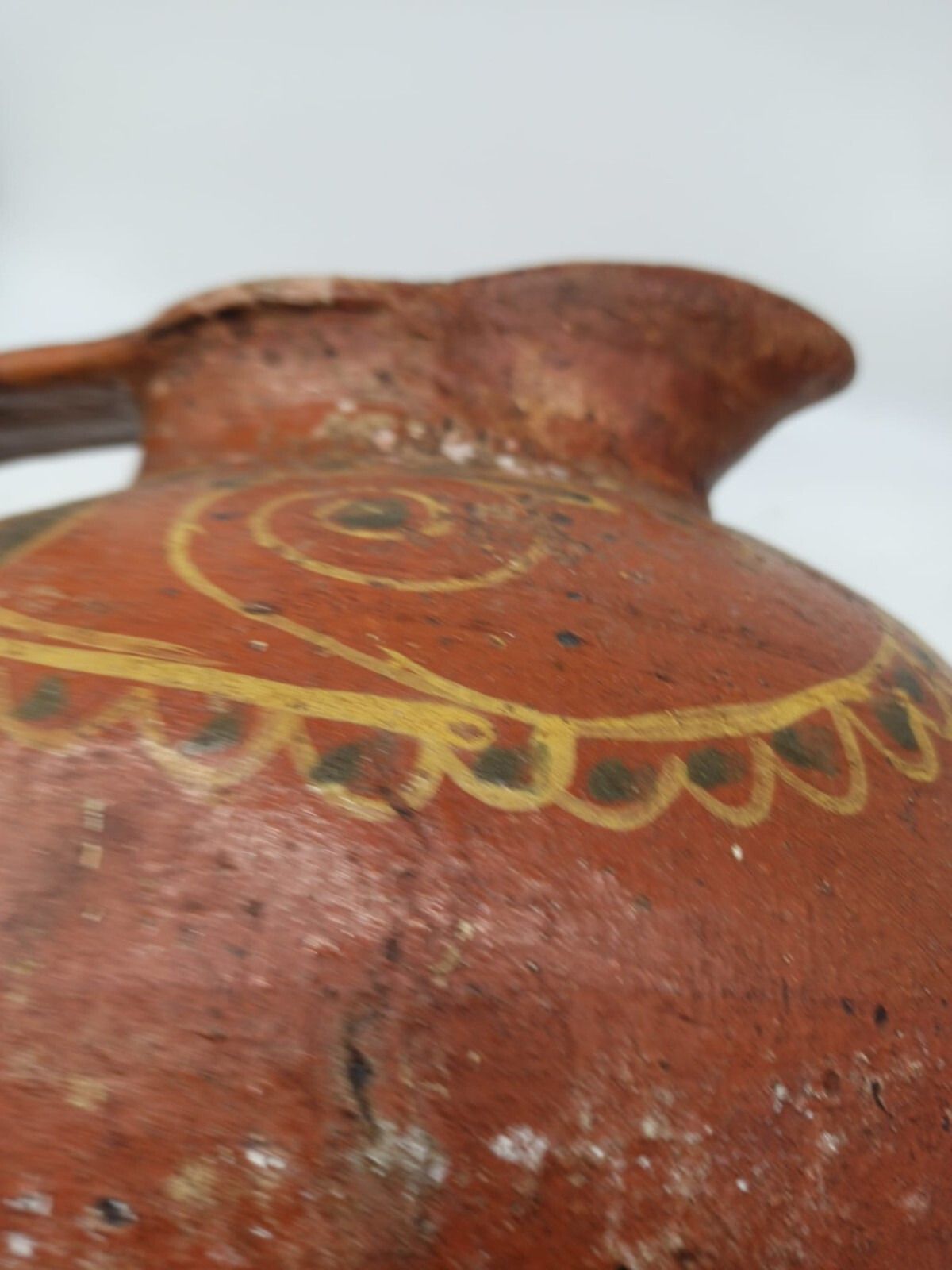 Antique Glazed Terracotta Vase Orcio Tuscany 17th Century Italy photo furniture