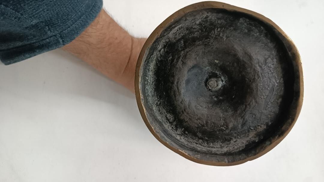 Antique Bronze Candle Holder 17th Century photo for sale