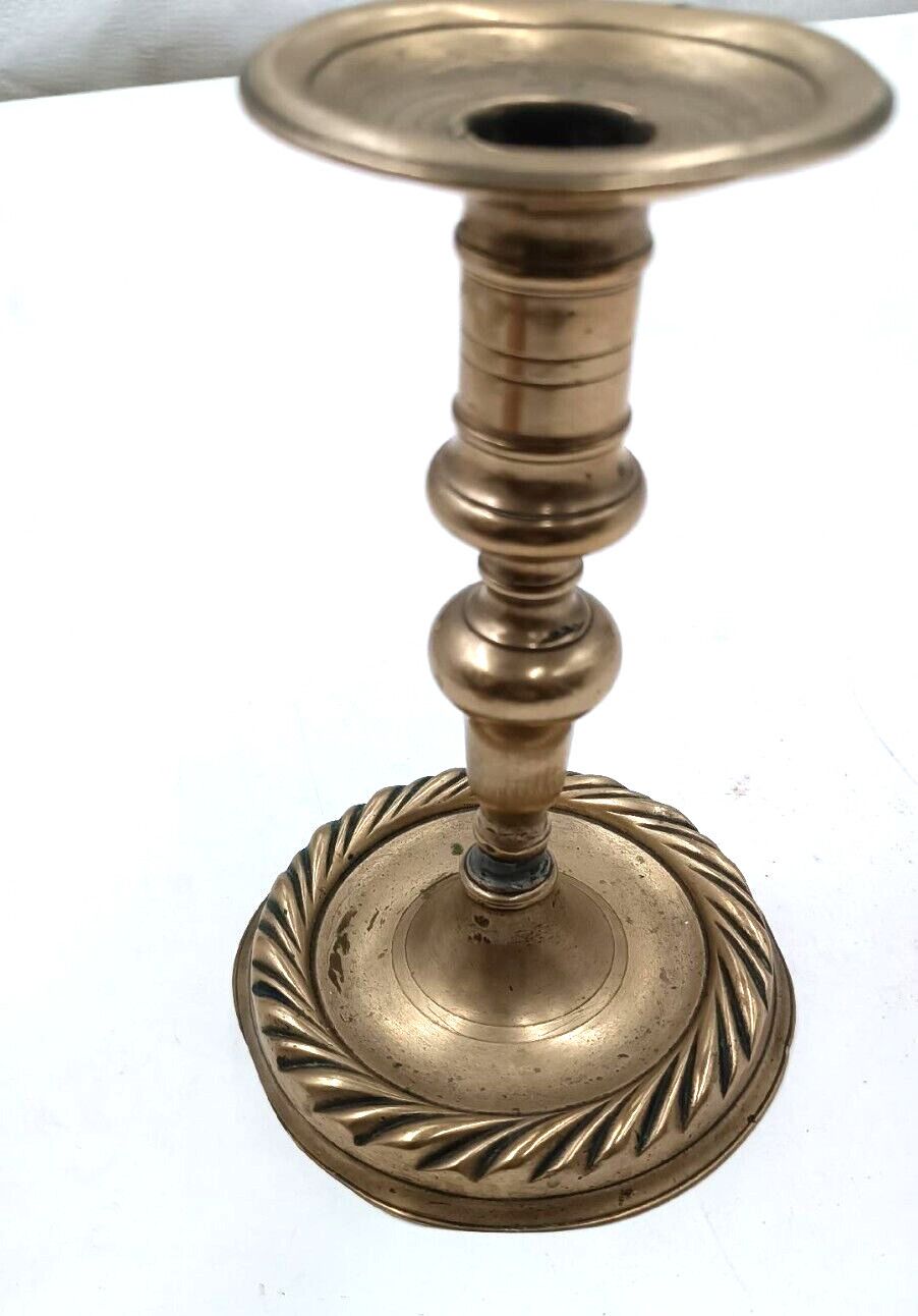 Antique Bronze Candle Holder 17th Century photo 180.0