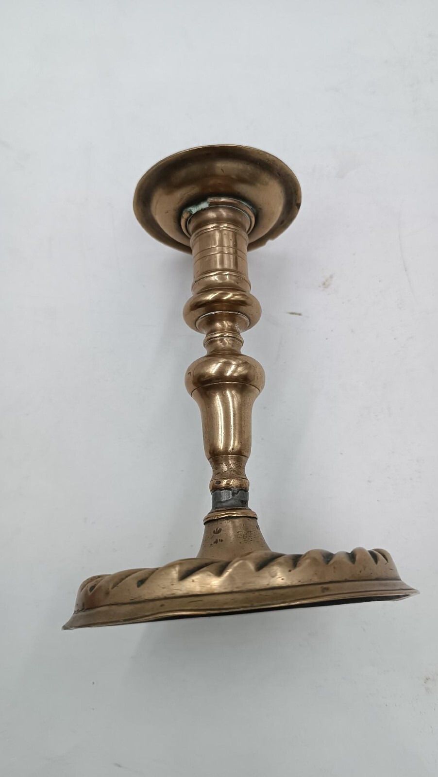 Antique Bronze Candle Holder 17th Century photo vinterior