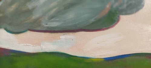 Oil On Canvas Abstract Painting Eros Bortolotti 'The Country Dance' 1994 photo Art