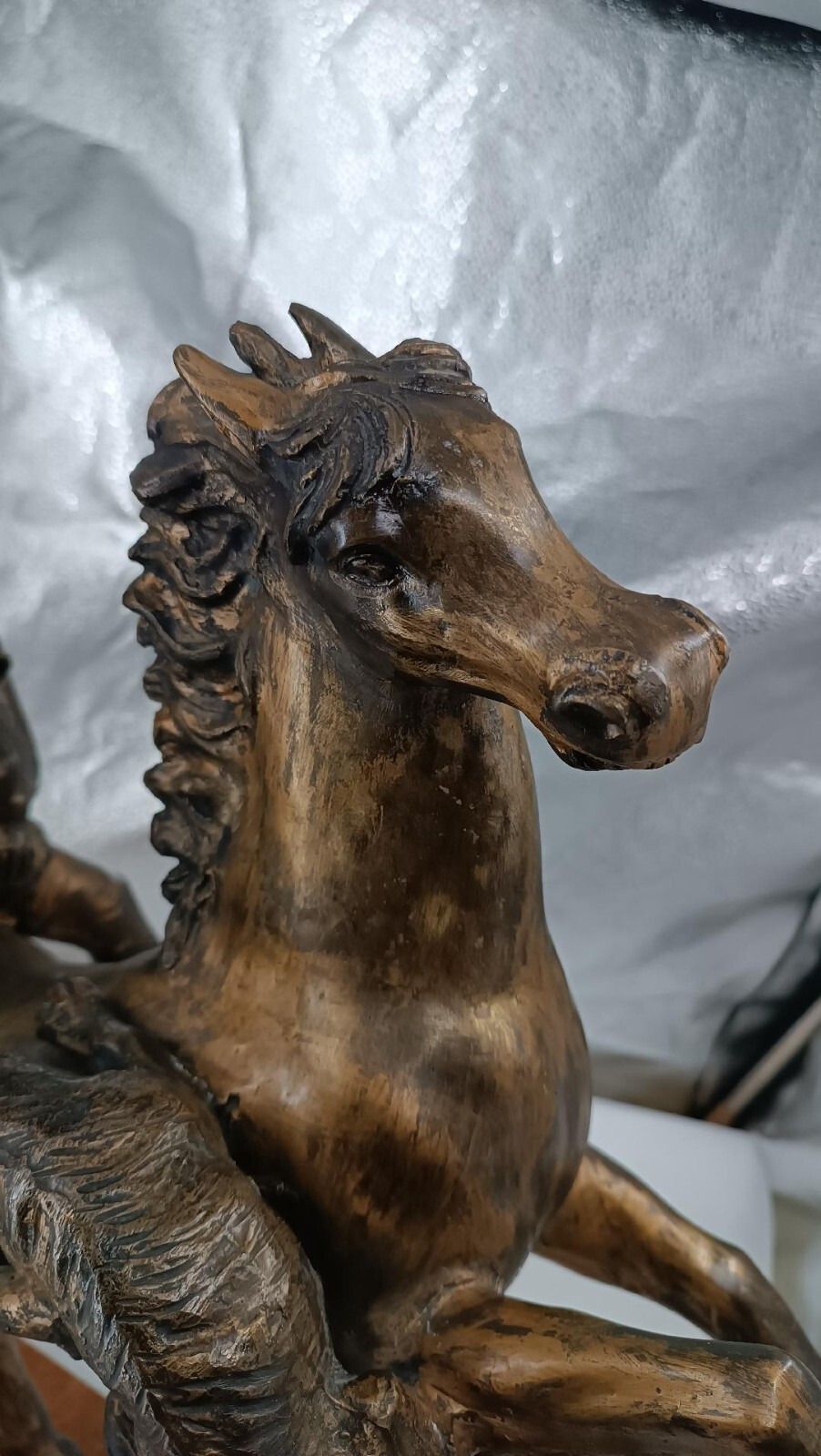 Large Bronze Sculpture Depicting Indian On Horseback Thomas Campajola photo buy