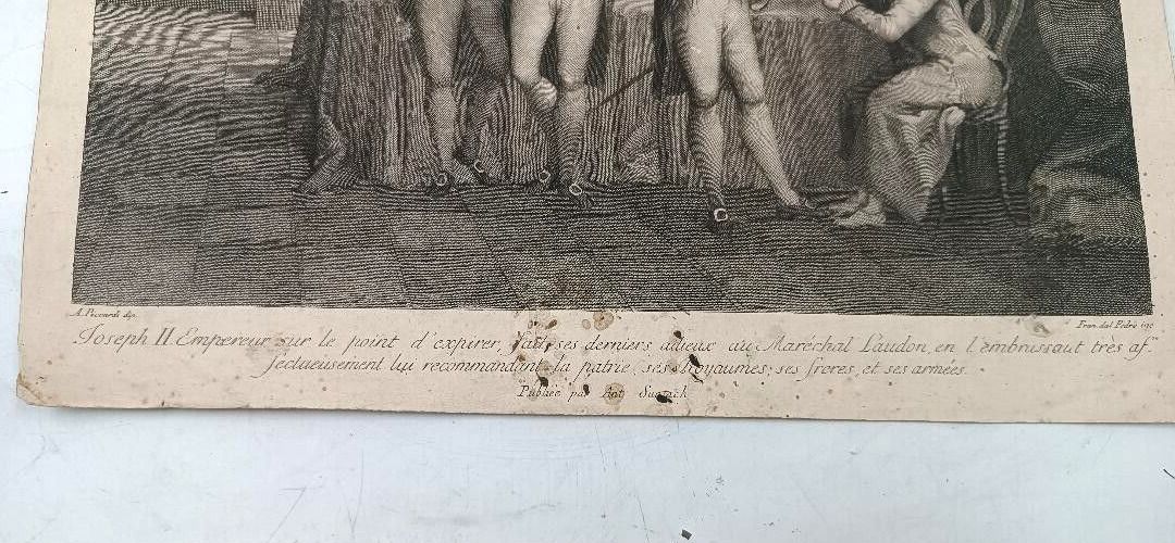 Antique Engraving Engraver Francesco Dal Pedro Dip. A.Piccardi 18th Century photo for sale
