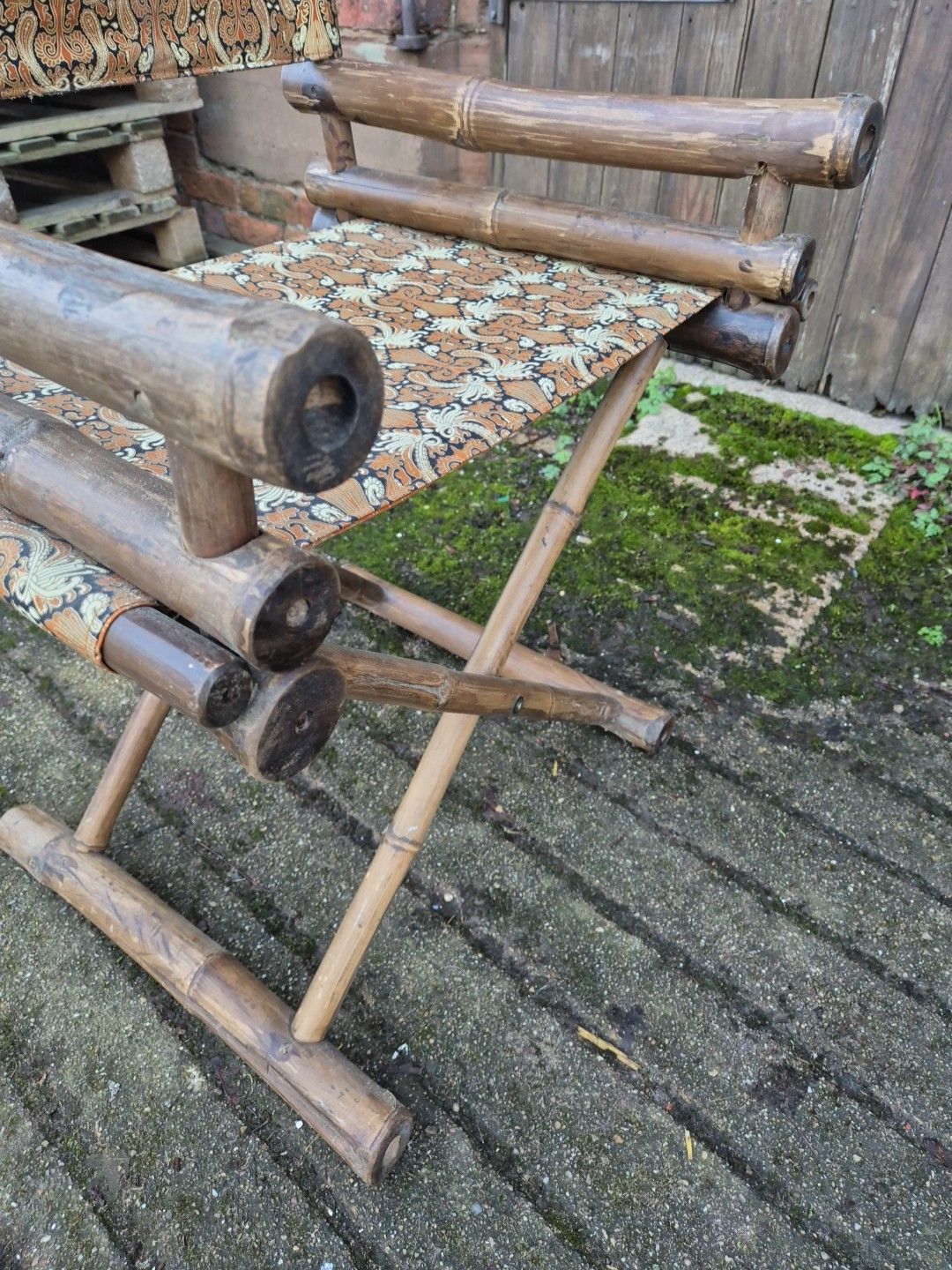 photo for sale Vintage/Retro/Mid Century Bamboo/Cane Folding Directors Chair