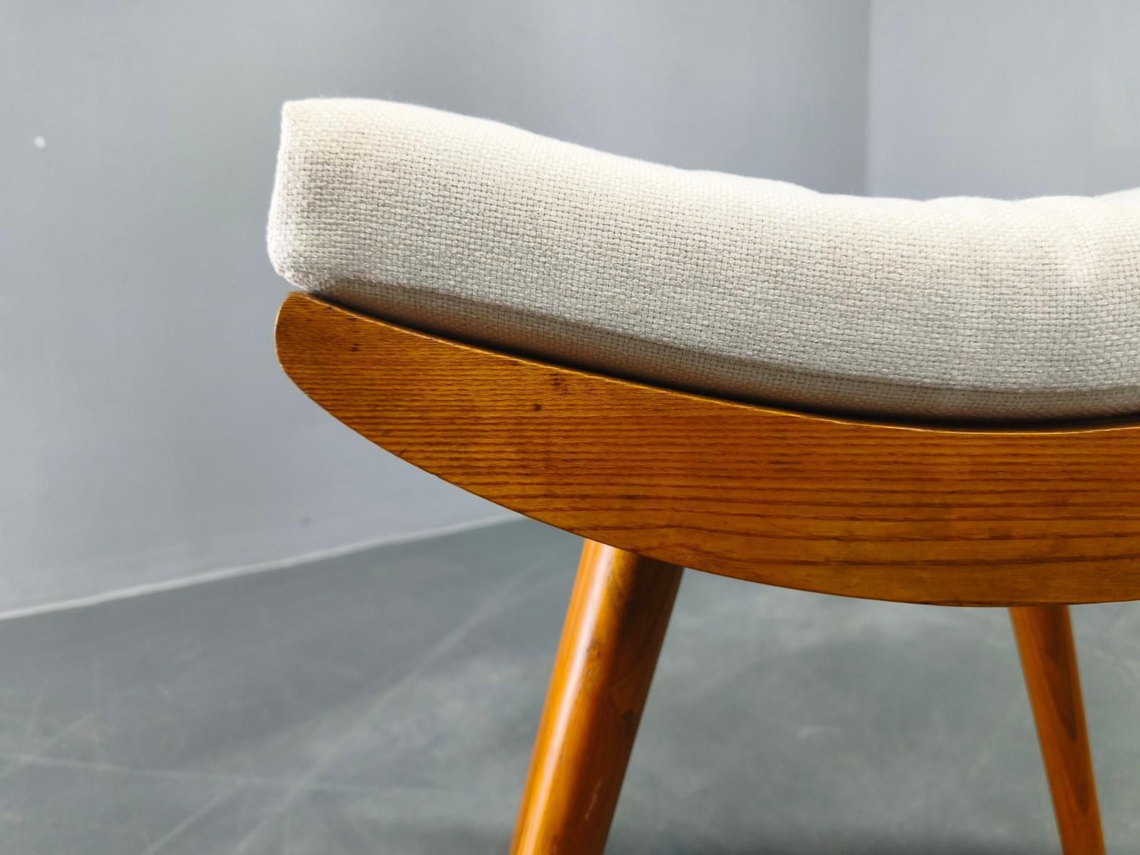 photo buy Pair Of Mid Century Maple Wood Stools, 1960s Czechoslovakia