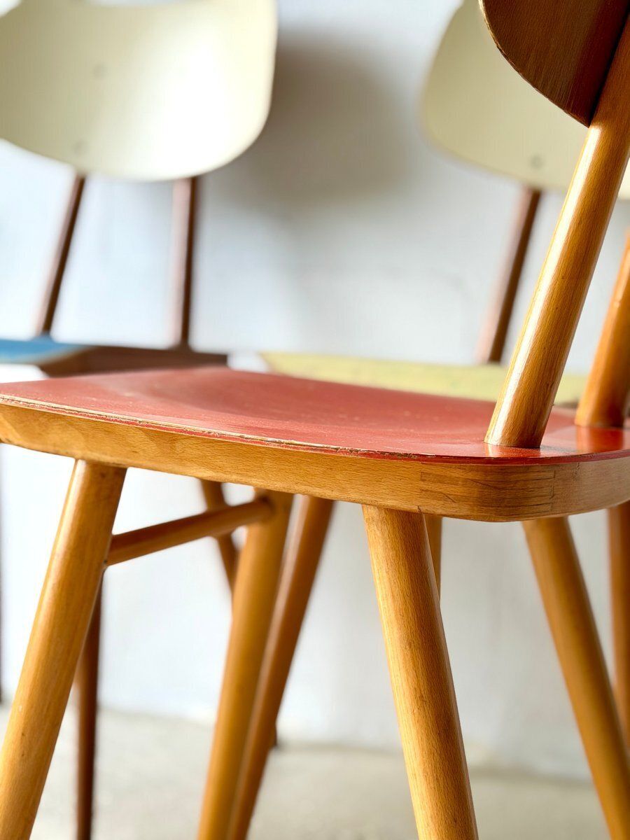 photo for sale Eetkamerstoelen Van Ton, 1960, Set Van 4
