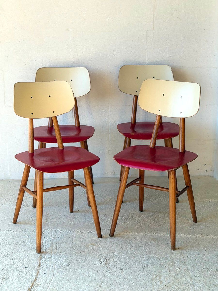 736.0 Bistro Chairs From Ton, 1960, Set Of 4 photo