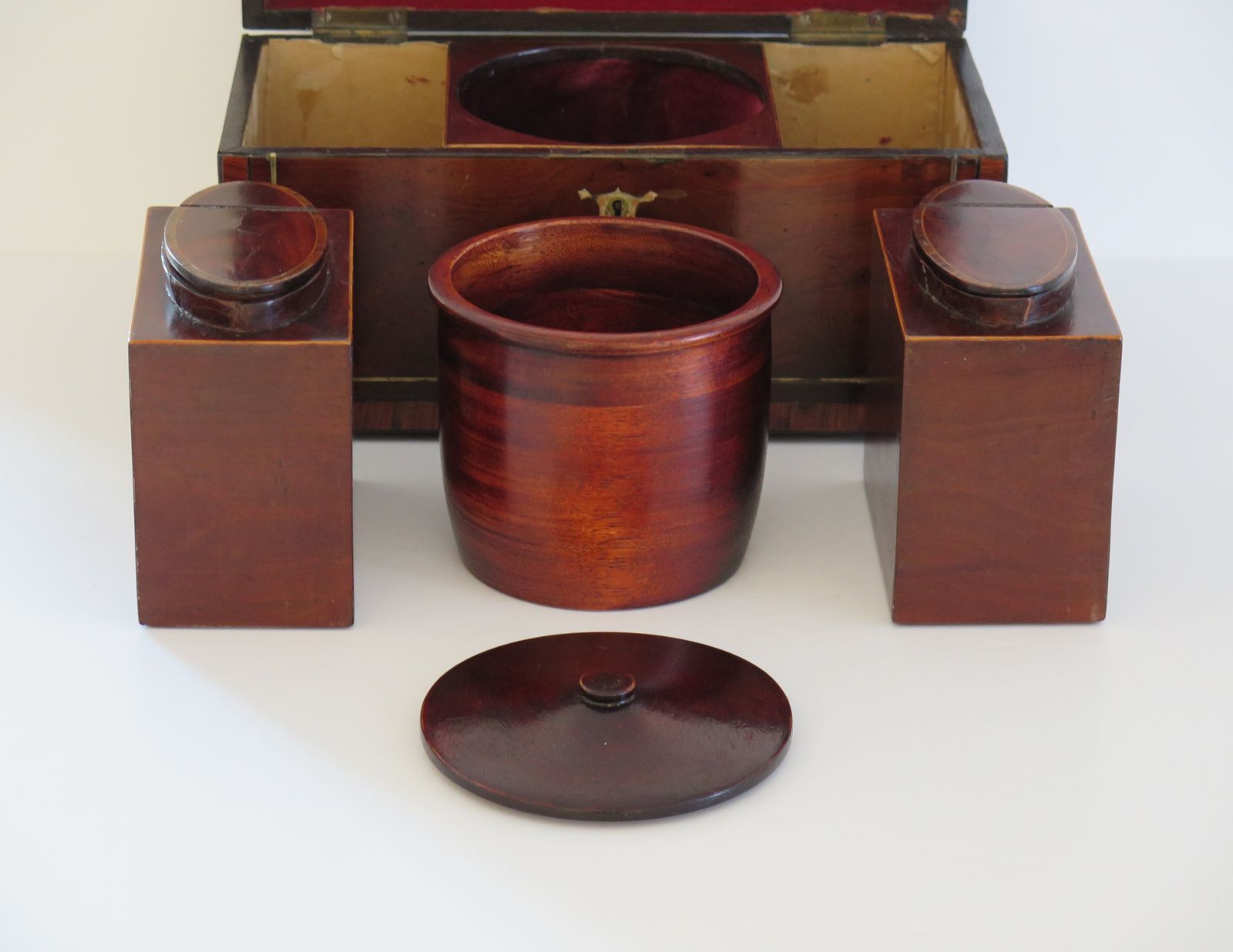 Georgian Large Tea Caddy Fine Quality, English Sheraton Period Ca 1785 photo Woonaccessoires