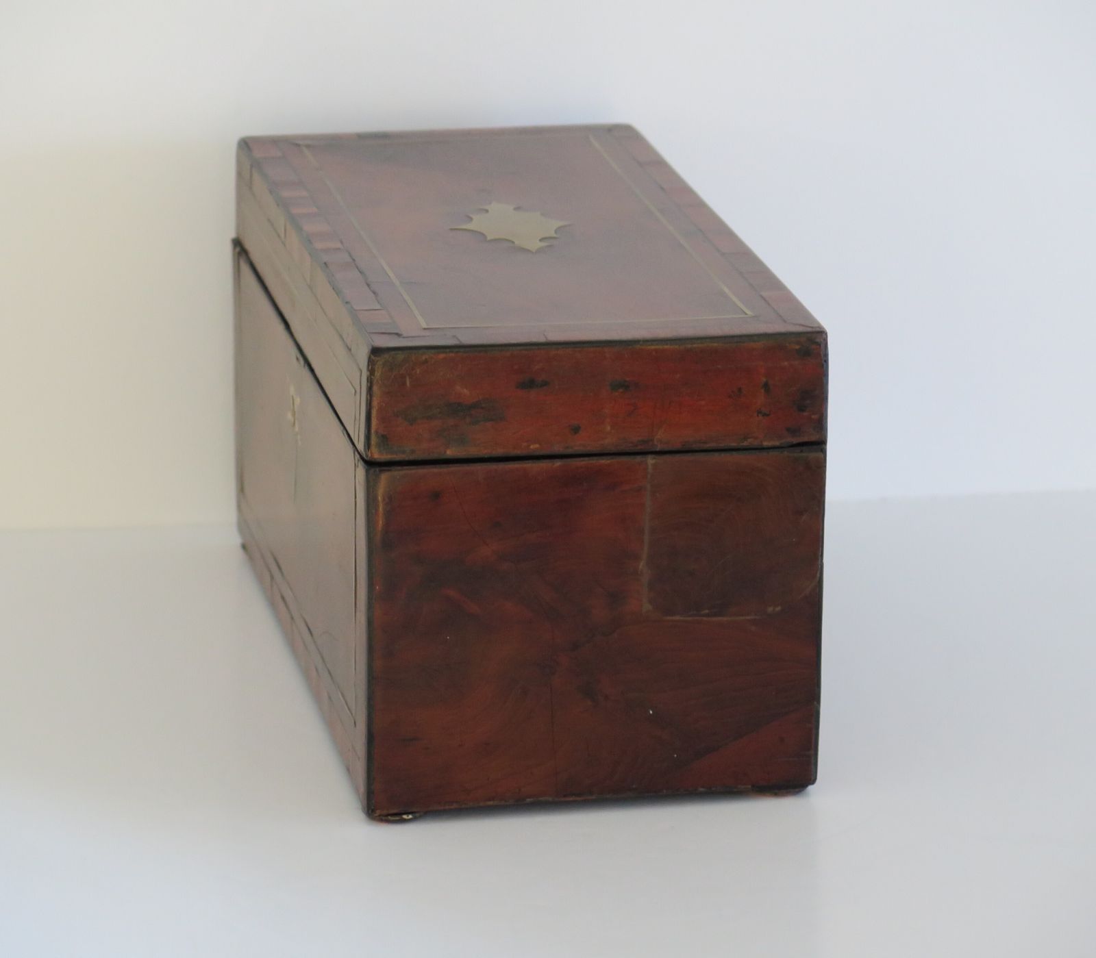 photo furniture Georgian Large Tea Caddy Fine Quality, English Sheraton Period Ca 1785