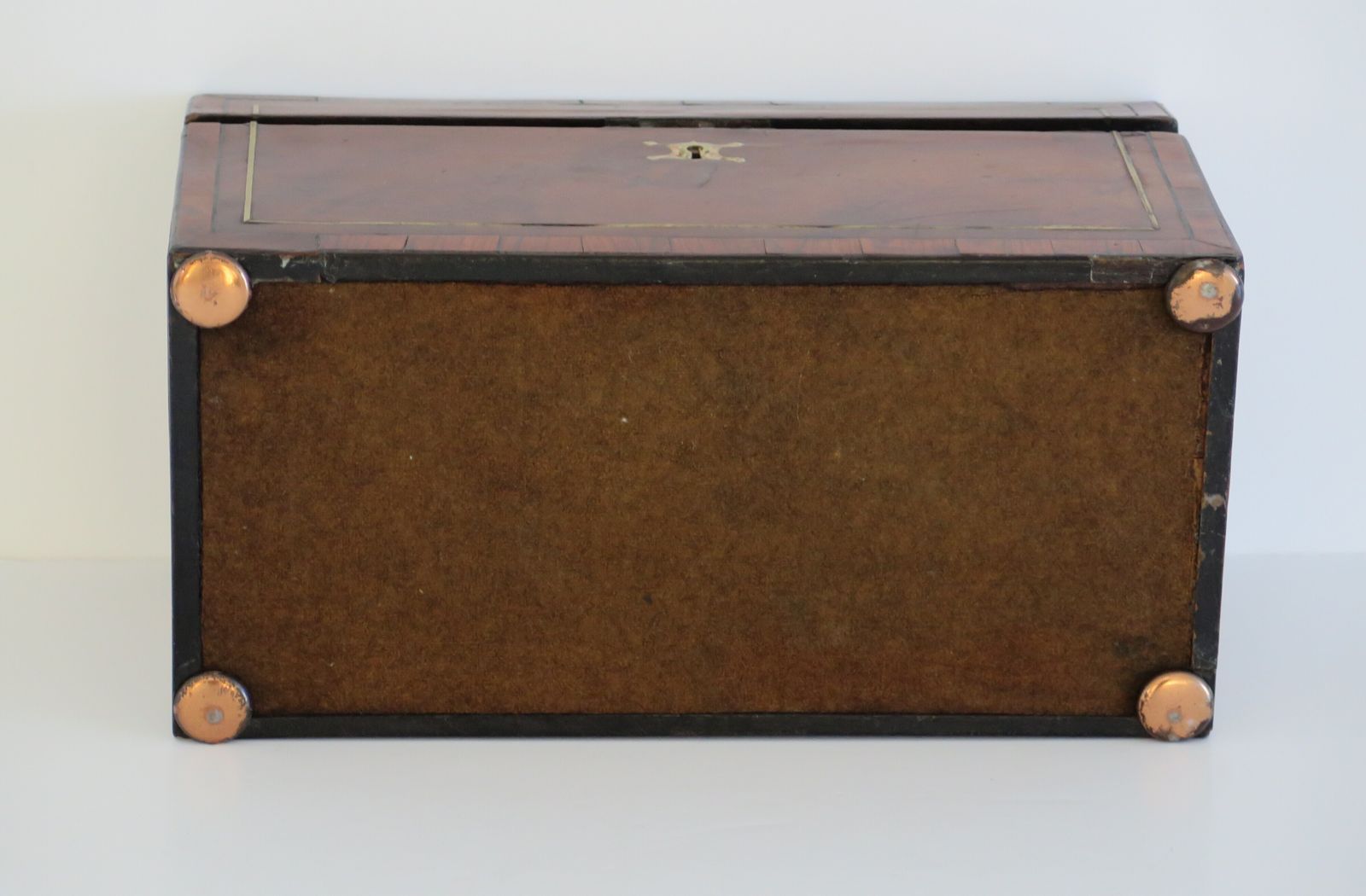 745.0 Georgian Large Tea Caddy Fine Quality, English Sheraton Period Ca 1785 photo