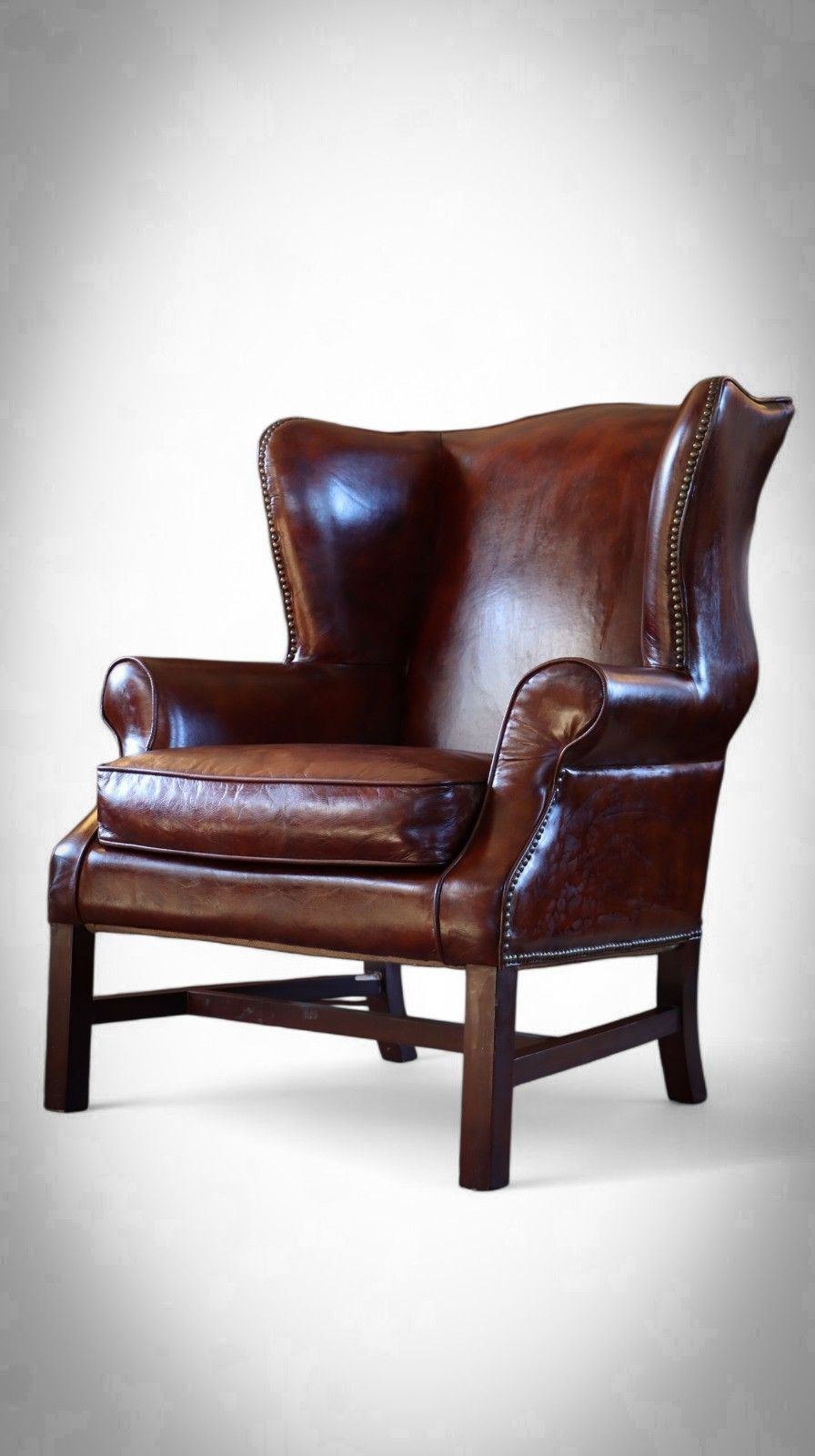 Superb Timothy Oulton Halo Lincoln Club Cigar Leather Armchair Antique Whisky 🚚