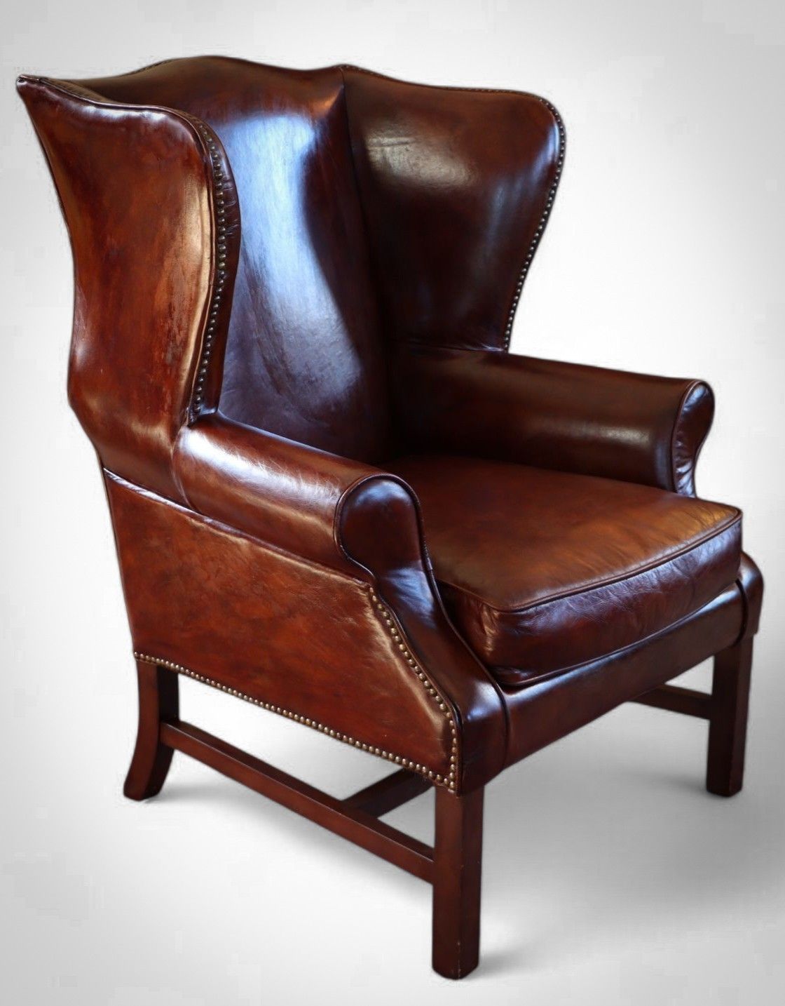 Superb Timothy Oulton Halo Lincoln Club Cigar Leather Armchair Antique Whisky 🚚 photo furniture