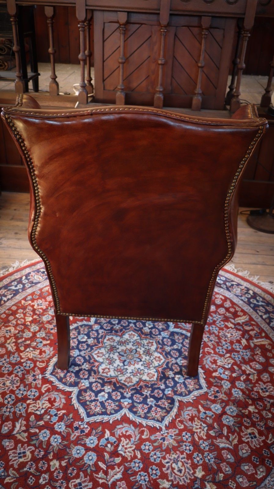 Furniture Superb Timothy Oulton Halo Lincoln Club Cigar Leather Armchair Antique Whisky 🚚 photo