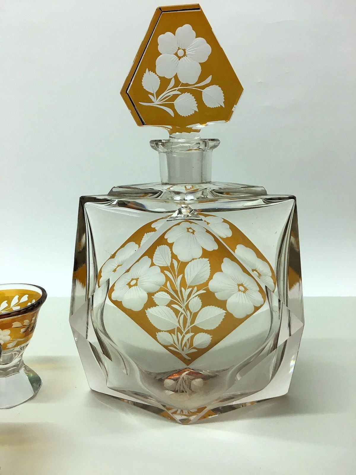 photo furniture Decanter Set / Kamenický šenov /Czechoslovakia