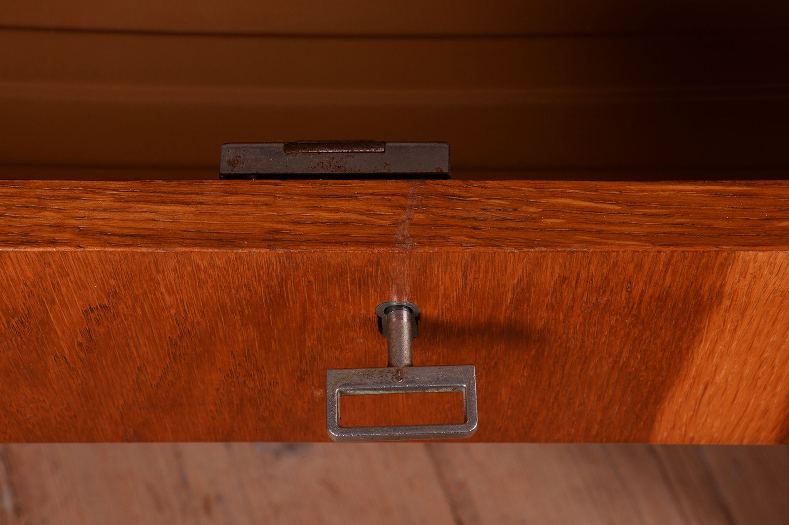 Restored Mid Century Writing Desk, By Interier Praha, Oak, Polished, Czech, 1950s photo vinterior
