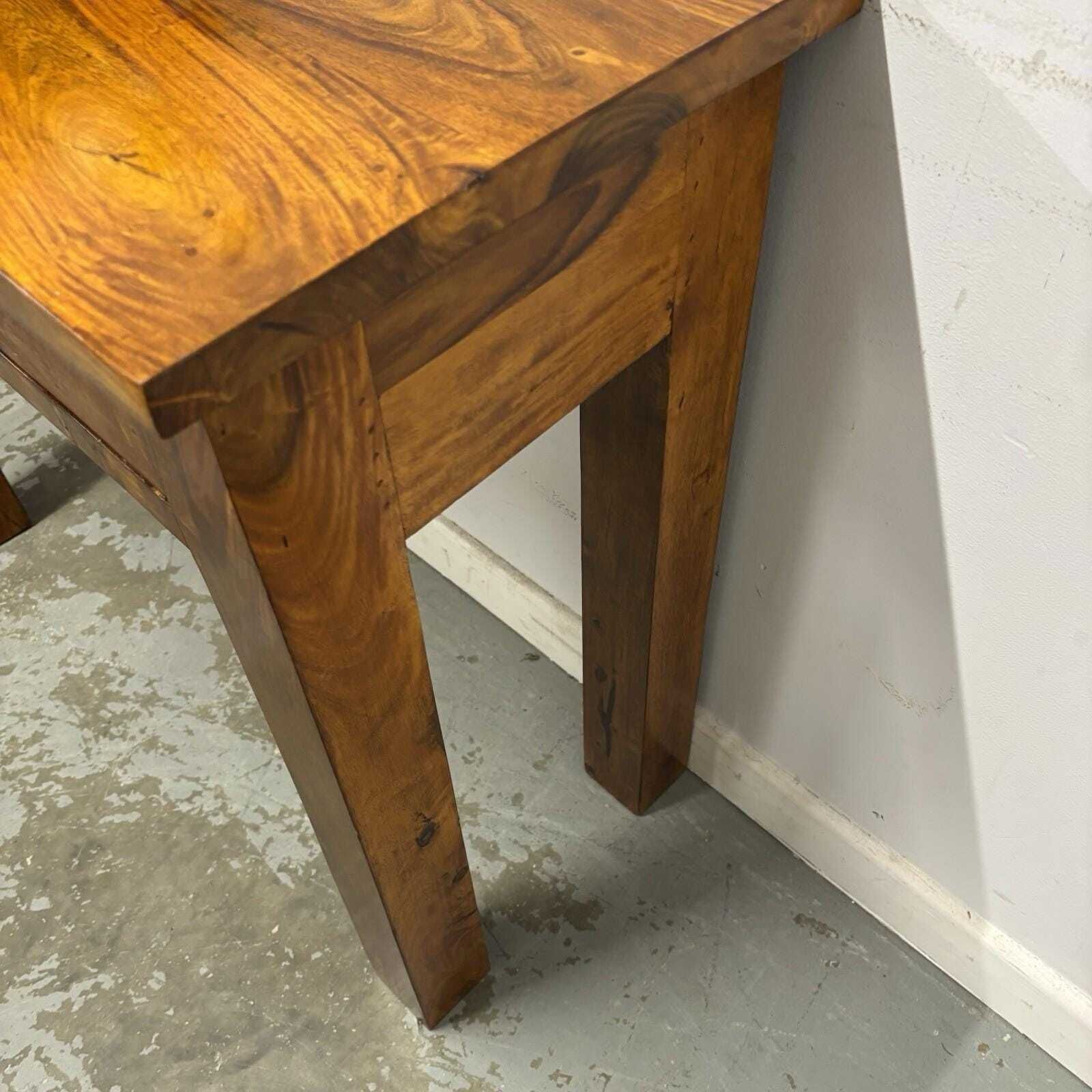 photo furniture Mango Wood Rustic Console Table With Drawer – Farmhouse Hallway Table