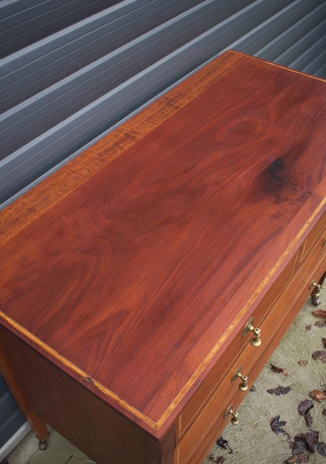 Antique Solid Mahogany Chest Of Drawers photo vintage