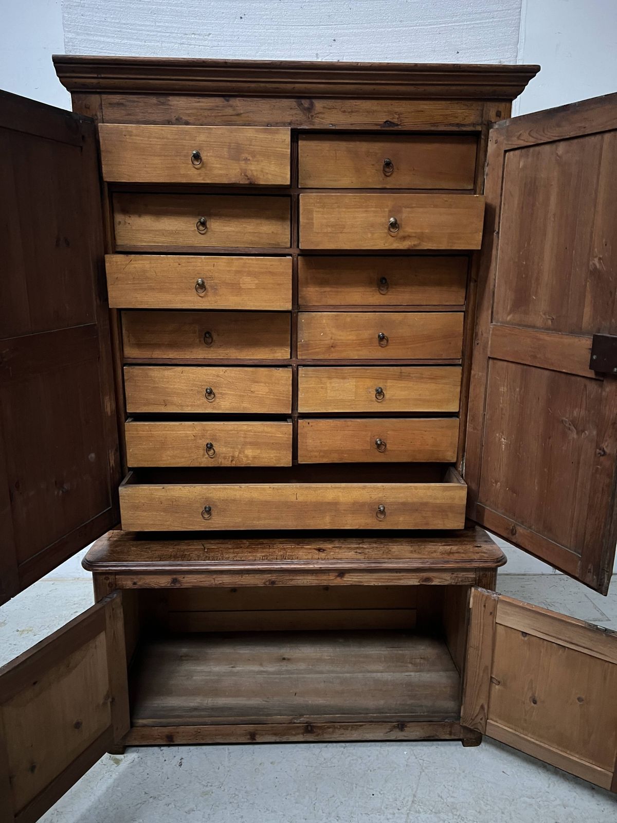 Page 1 Of 15 Two Part Office Furniture Made Of Solid Pine From The 20th Century. photo Furniture
