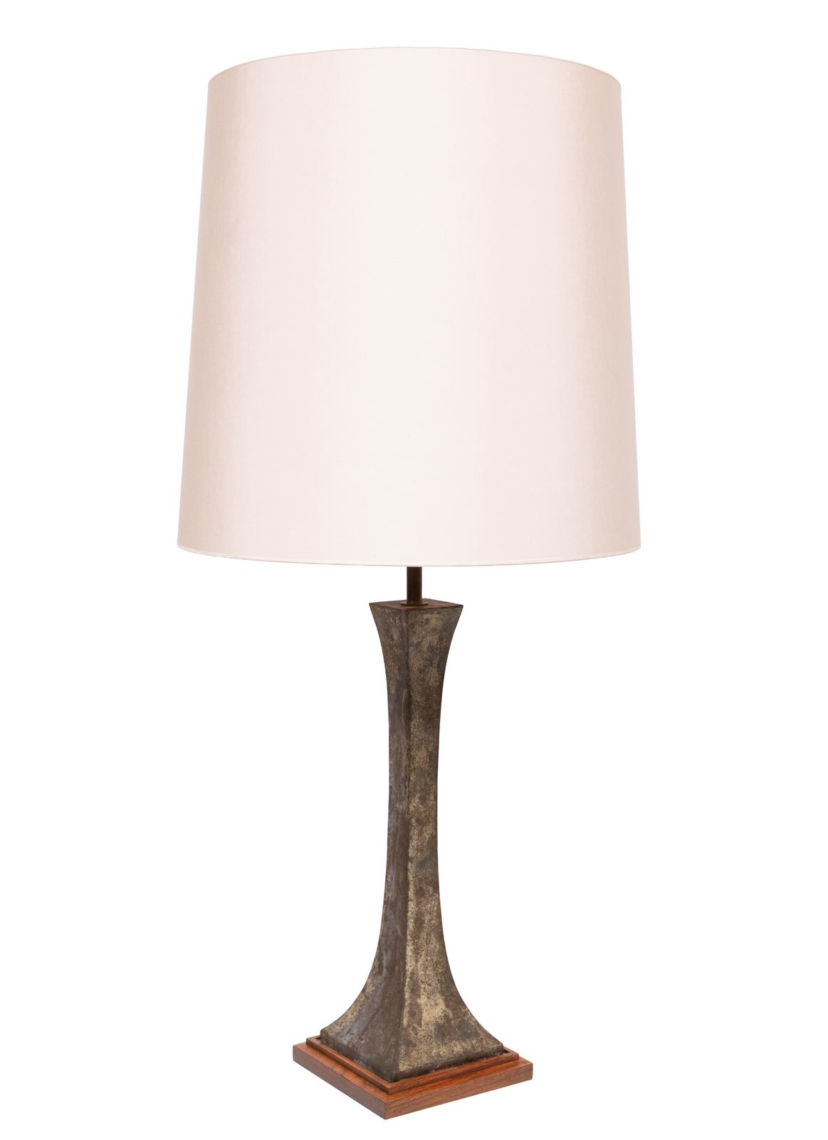 Lighting Stunning Stewart Ross James, Hansen Verdigris Bronze Table Lamp, Circa 1960 photo