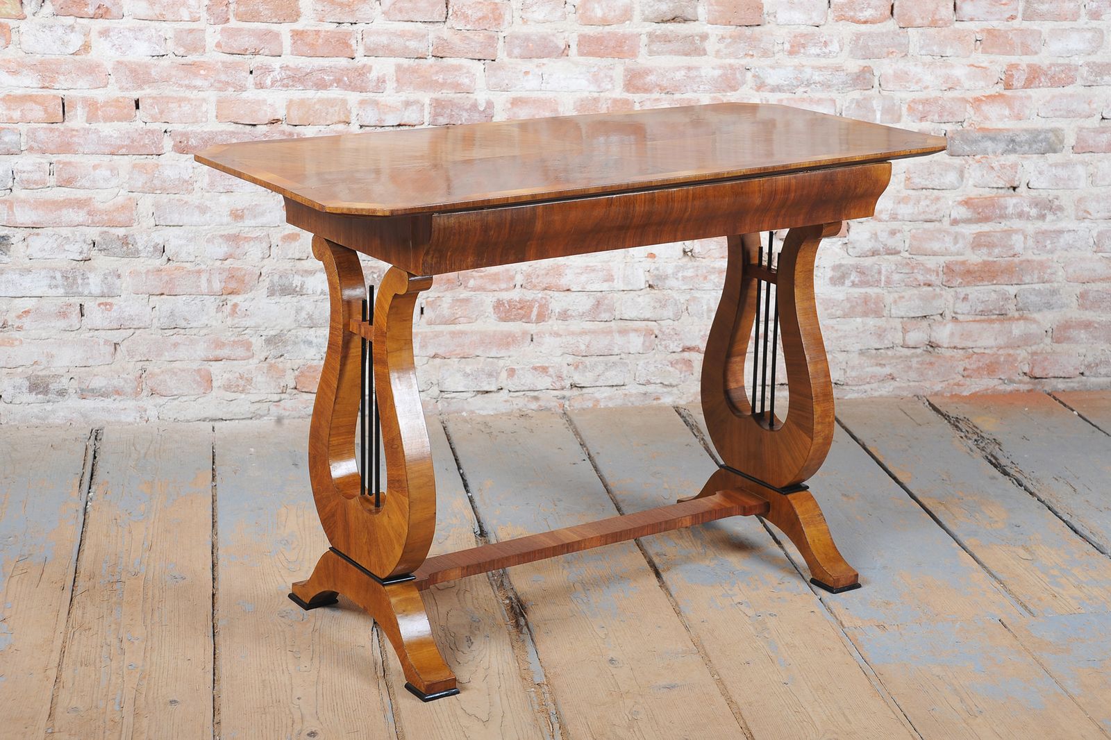 Restored Biedermeier Writing Desk, Walnut, Reived Polish, Austria, 1820s photo for sale