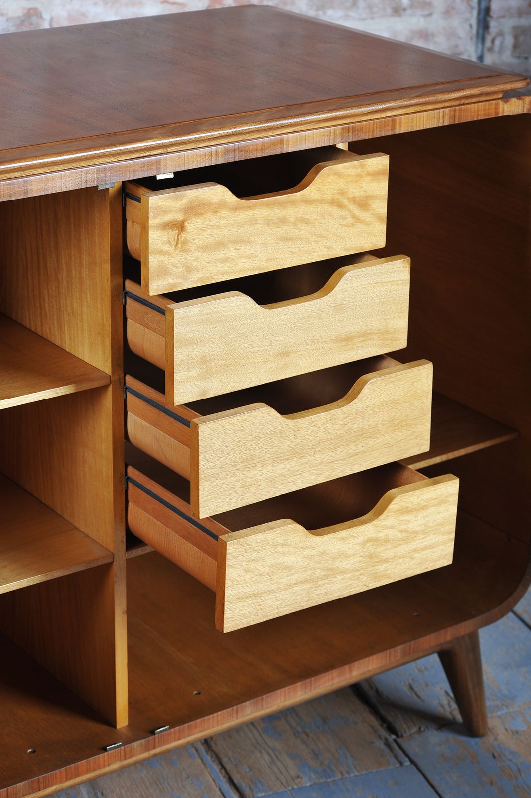 Restored Art Deco Buffet, By J. Halabala For Up Závody, Mahogany, Czech, 1930s photo Furniture