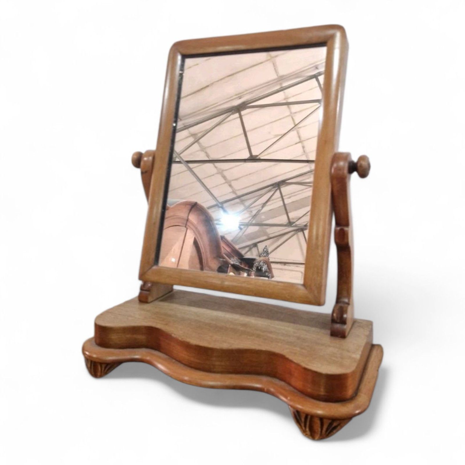 Victorian Dressing Table Top Mirror Antique Carved Vanity Bathroom Mirror photo furniture