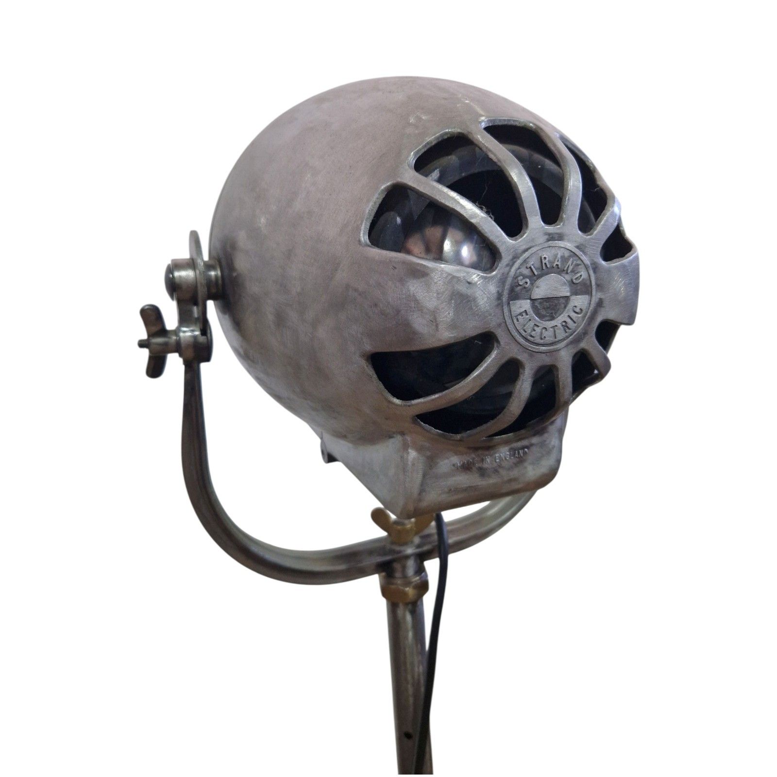 225.0 Vintage Theatre Light Lamp Converted Metal Standard Lamp / Floor Standing Lamp photo