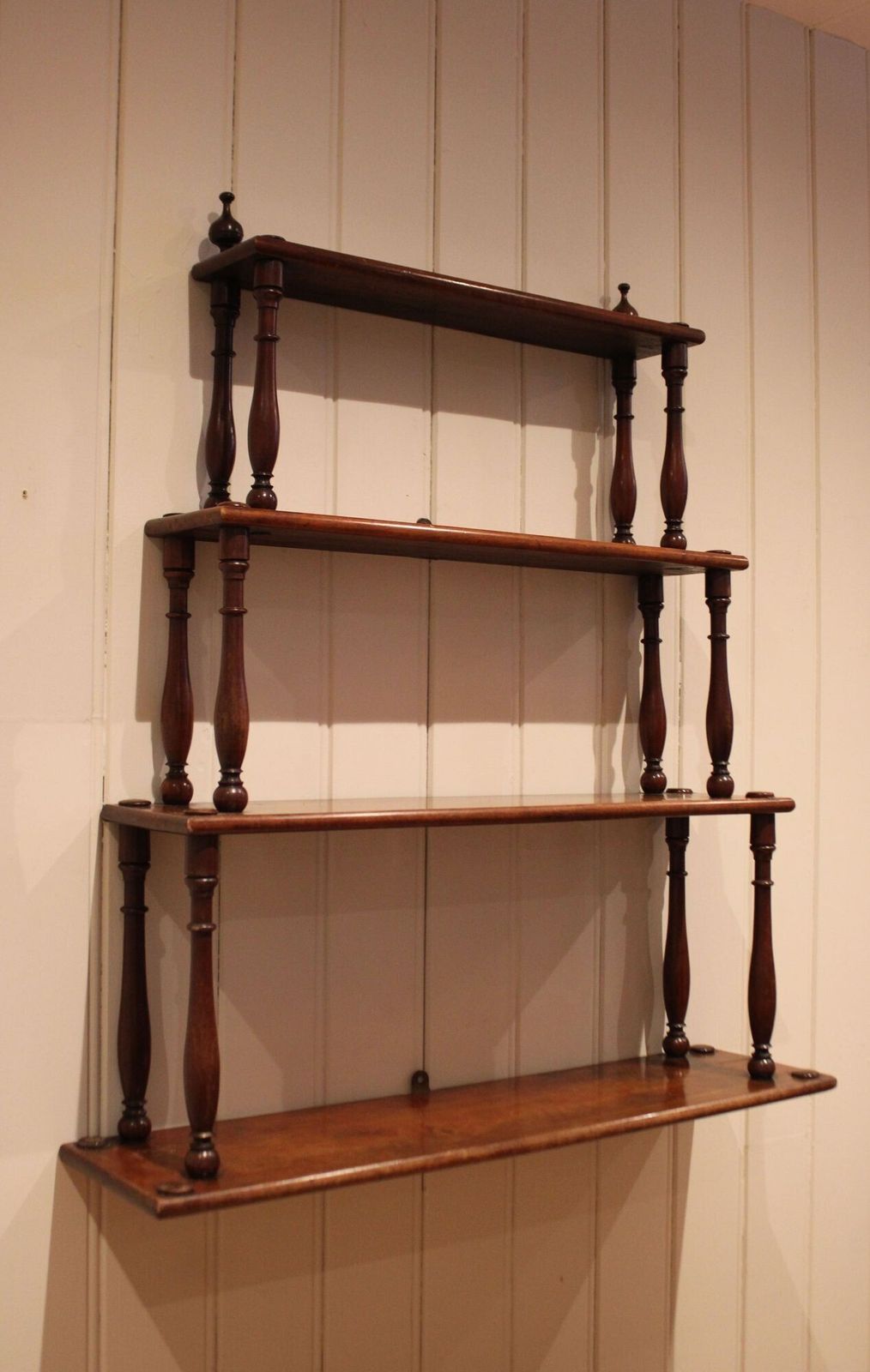 French Mahogany Waterfall Wall Shelves photo Furniture