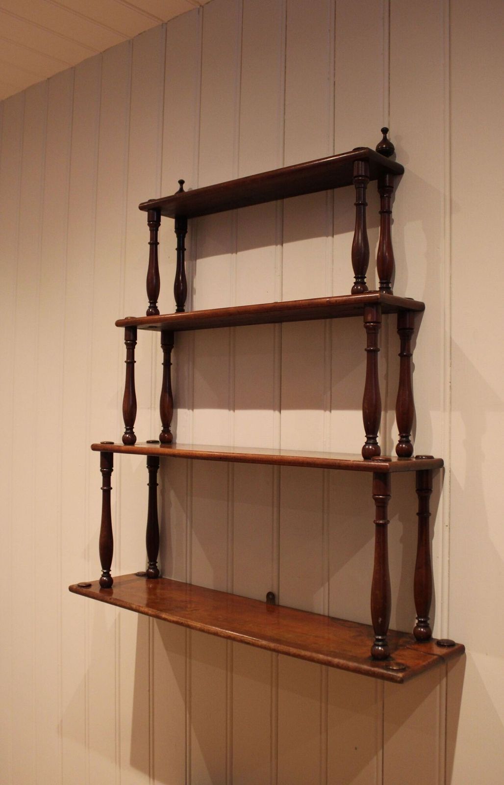 French Mahogany Waterfall Wall Shelves photo vinterior
