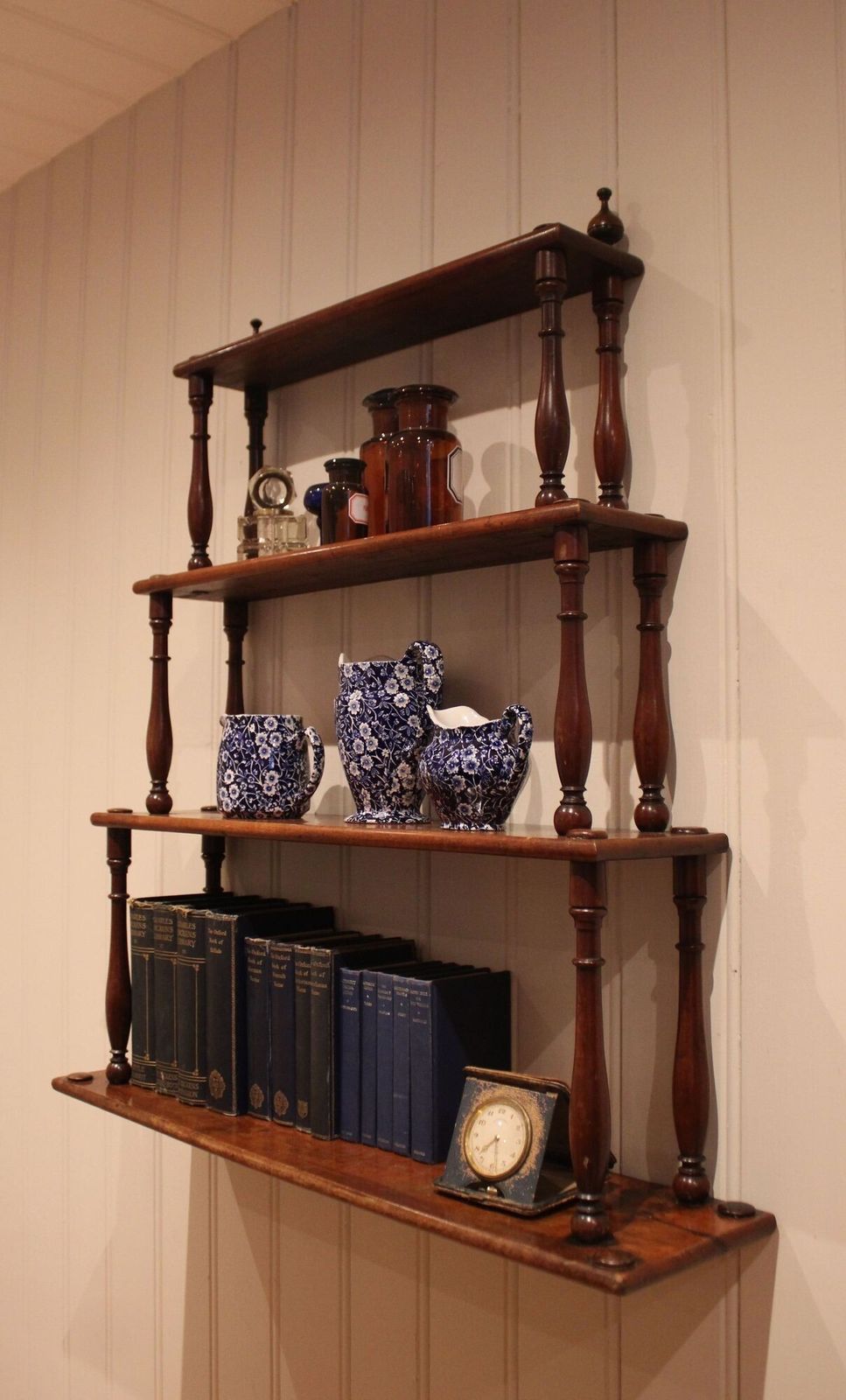 photo furniture French Mahogany Waterfall Wall Shelves