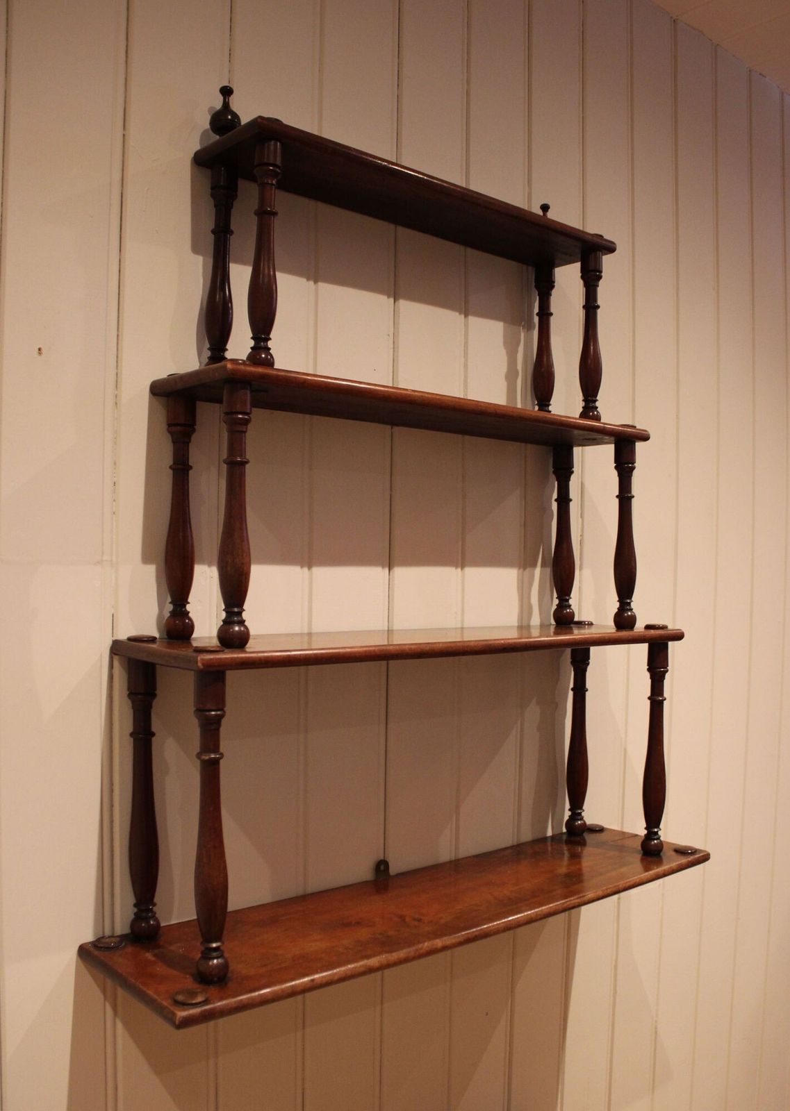 photo for sale French Mahogany Waterfall Wall Shelves