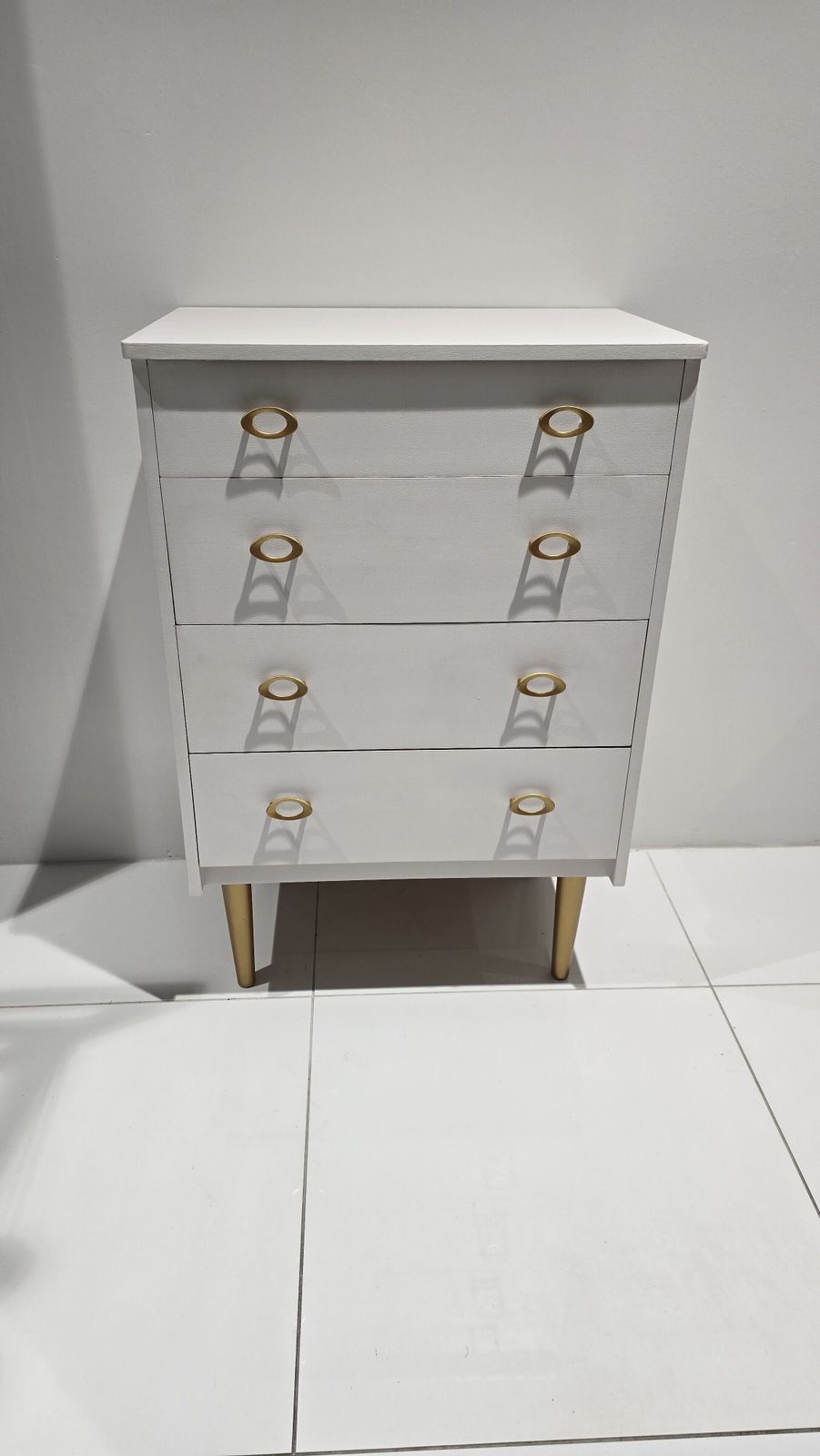 Rococo White Chest Of Drawers. 4 Drawers photo furniture
